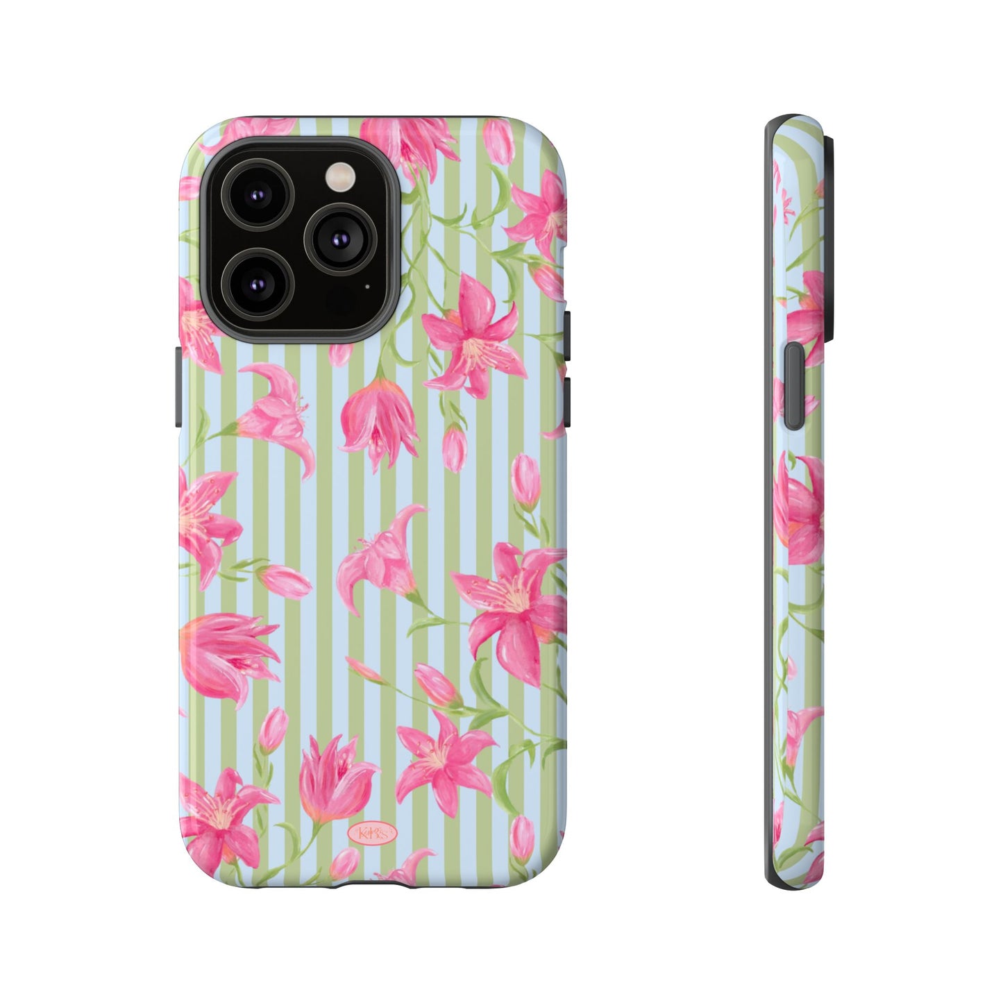 Azalea Stripe Tough Case for iPhone - Blue & Green