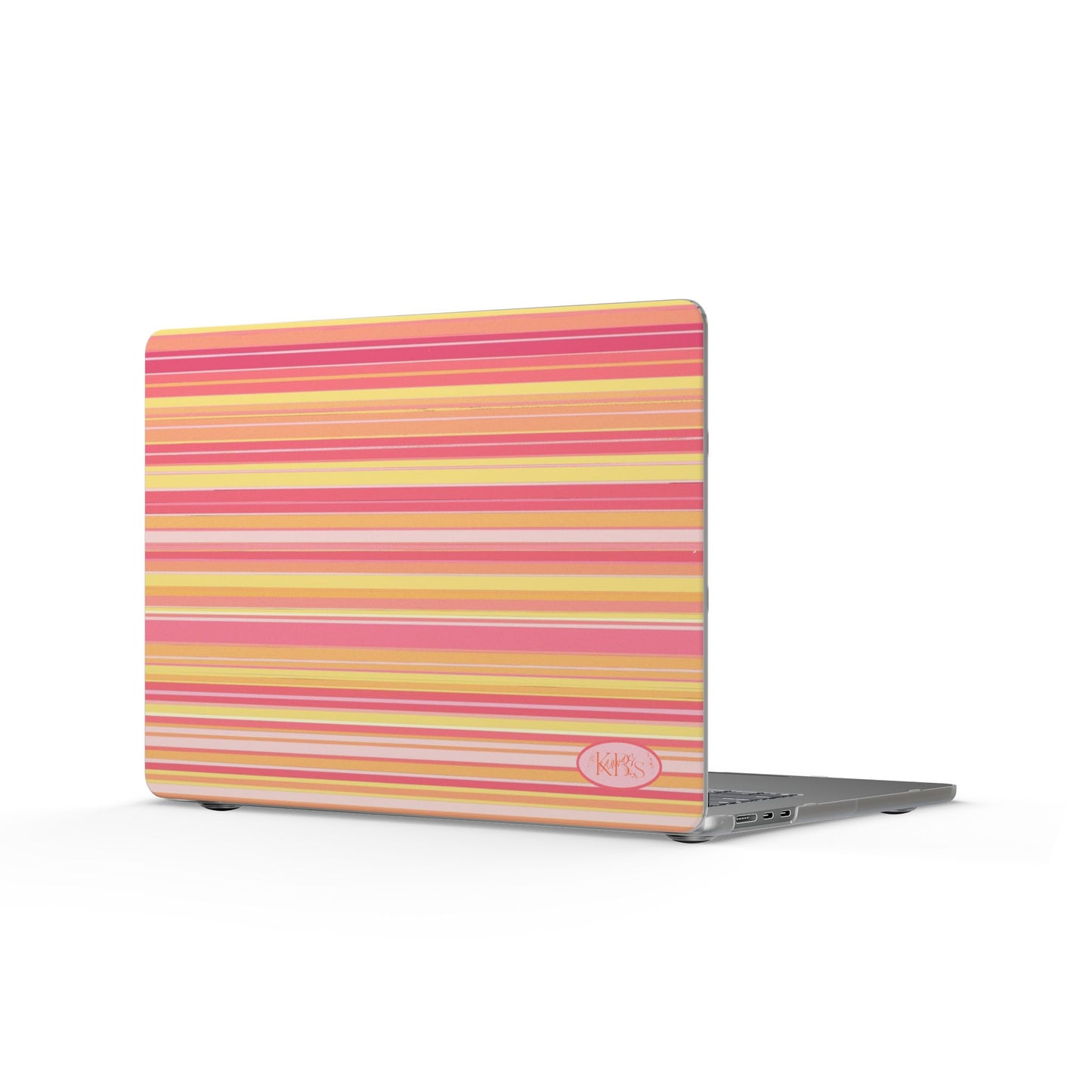 Pink Lemonade Stripe MacBook Case