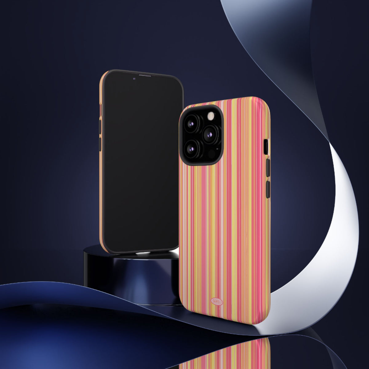 Pink Lemonade Stripe Tough Case for iPhone