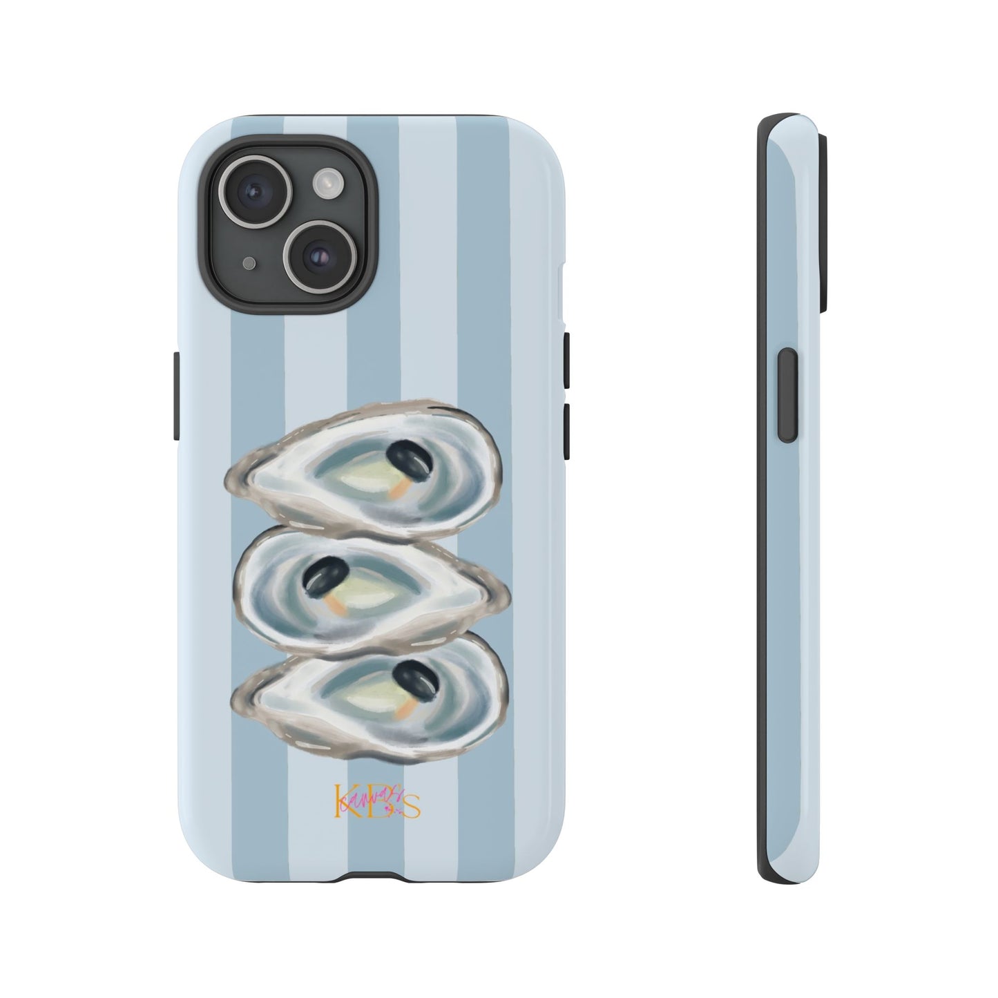 Striped Oyster Tough Case - Blue