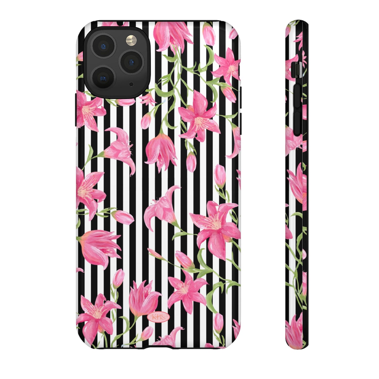 Azalea Stripe Tough Case for iPhone - Black
