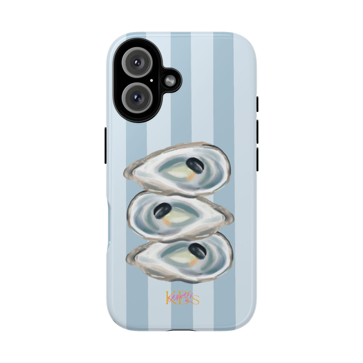 Striped Oyster Tough Case - Blue