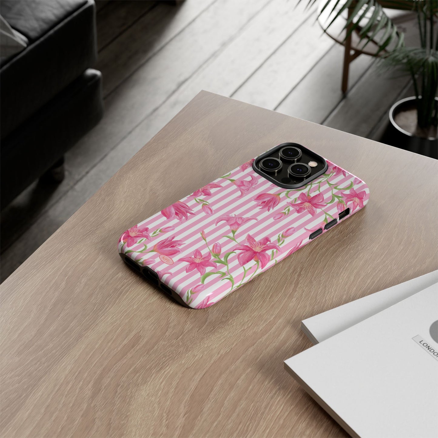 Azalea Stripe Tough Case for iPhone - Pink