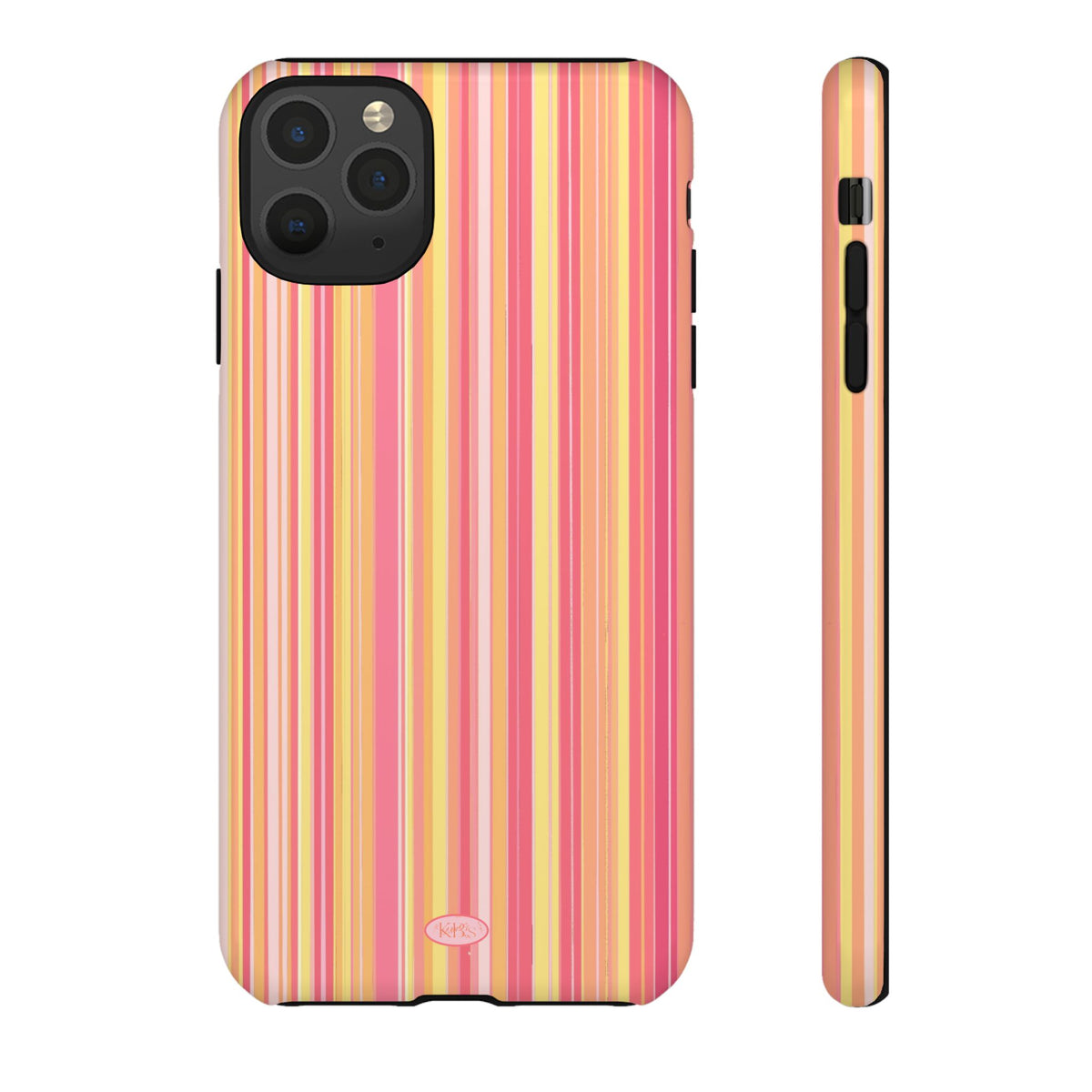 Pink Lemonade Stripe Tough Case for iPhone
