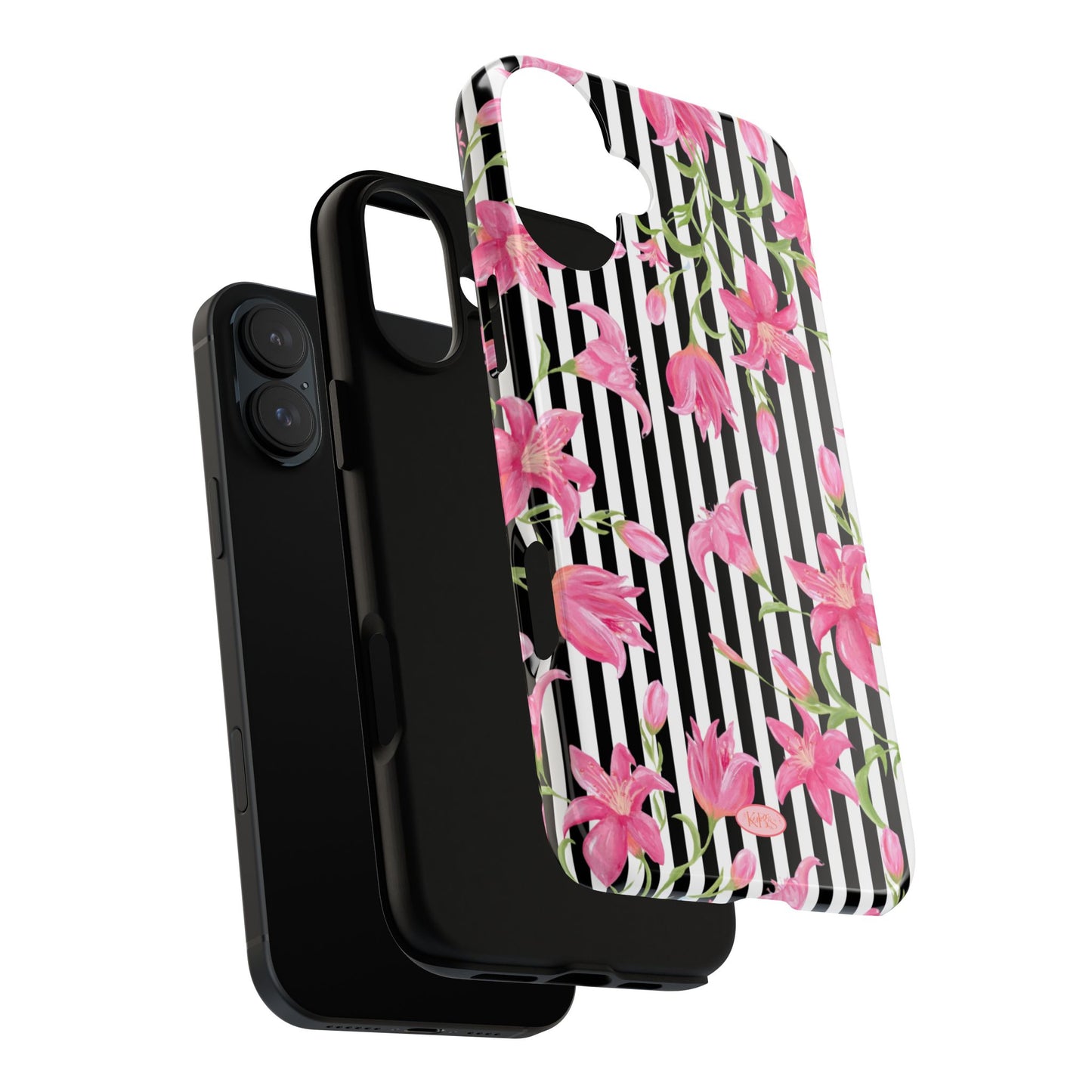 Azalea Stripe Tough Case for iPhone - Black