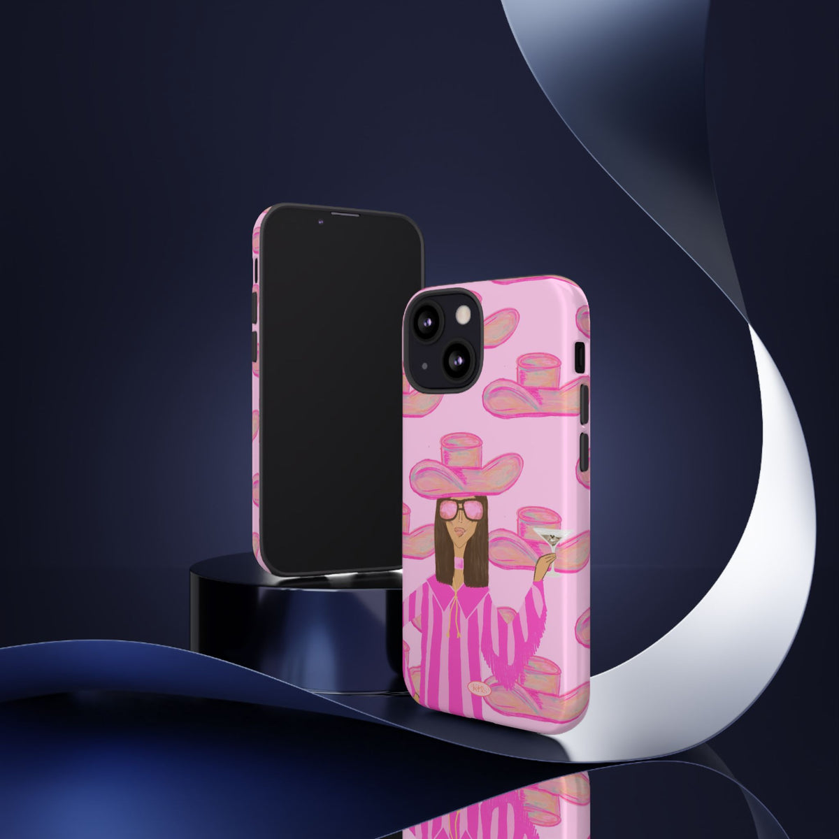 Cocktail Cowgirl Tough Case for iPhone - Pink