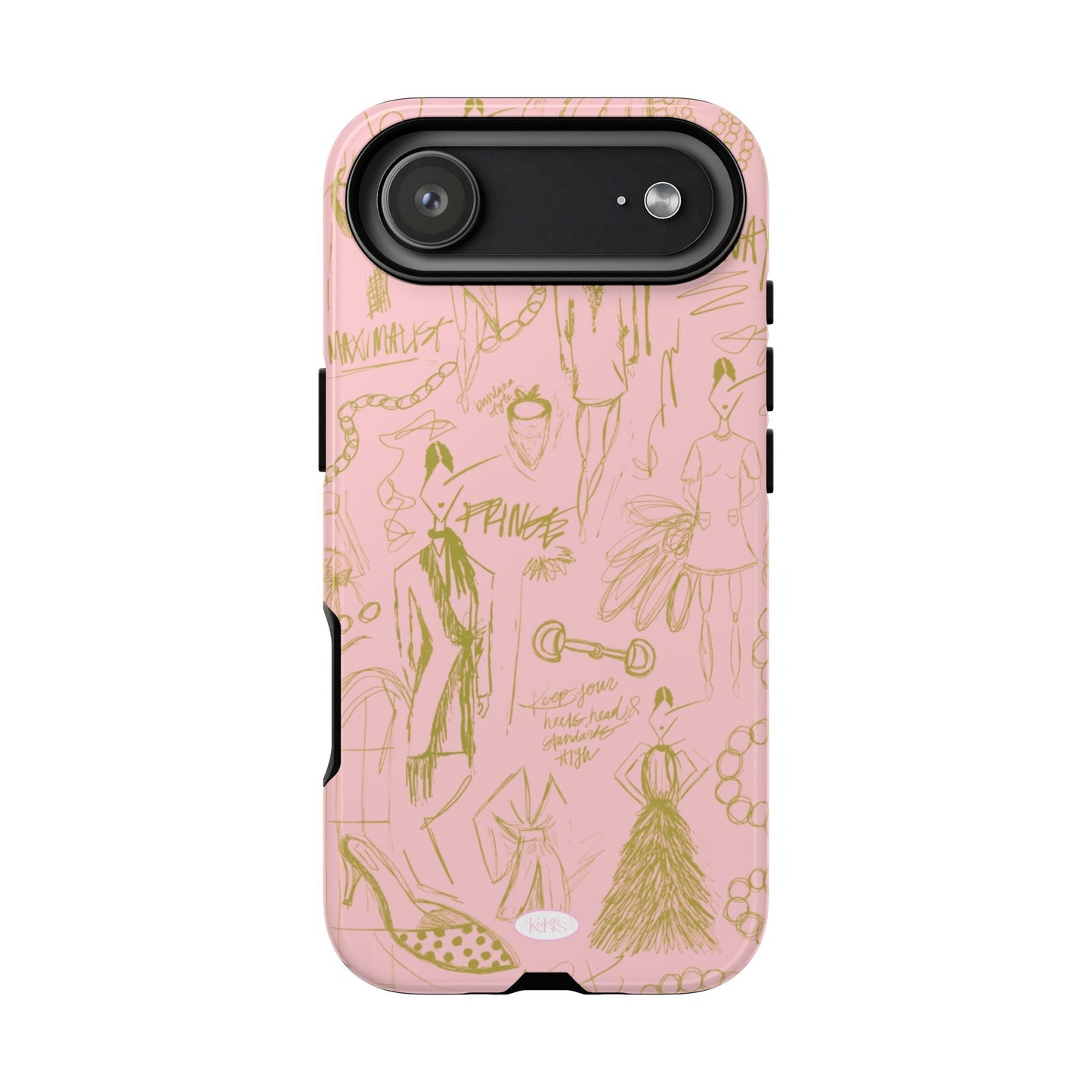 Fashion Sketch Tough Case for iPhone - Pink