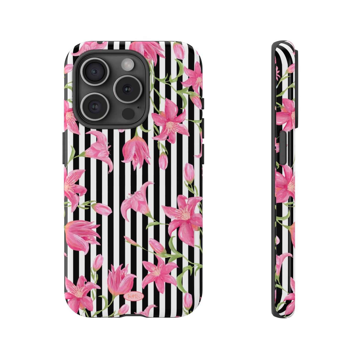 Azalea Stripe Tough Case for iPhone - Black