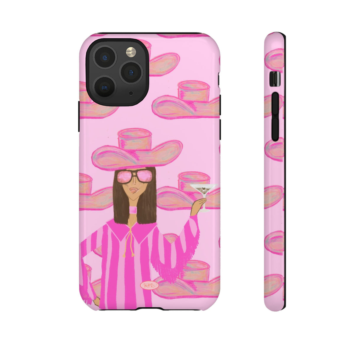 Cocktail Cowgirl Tough Case for iPhone - Pink