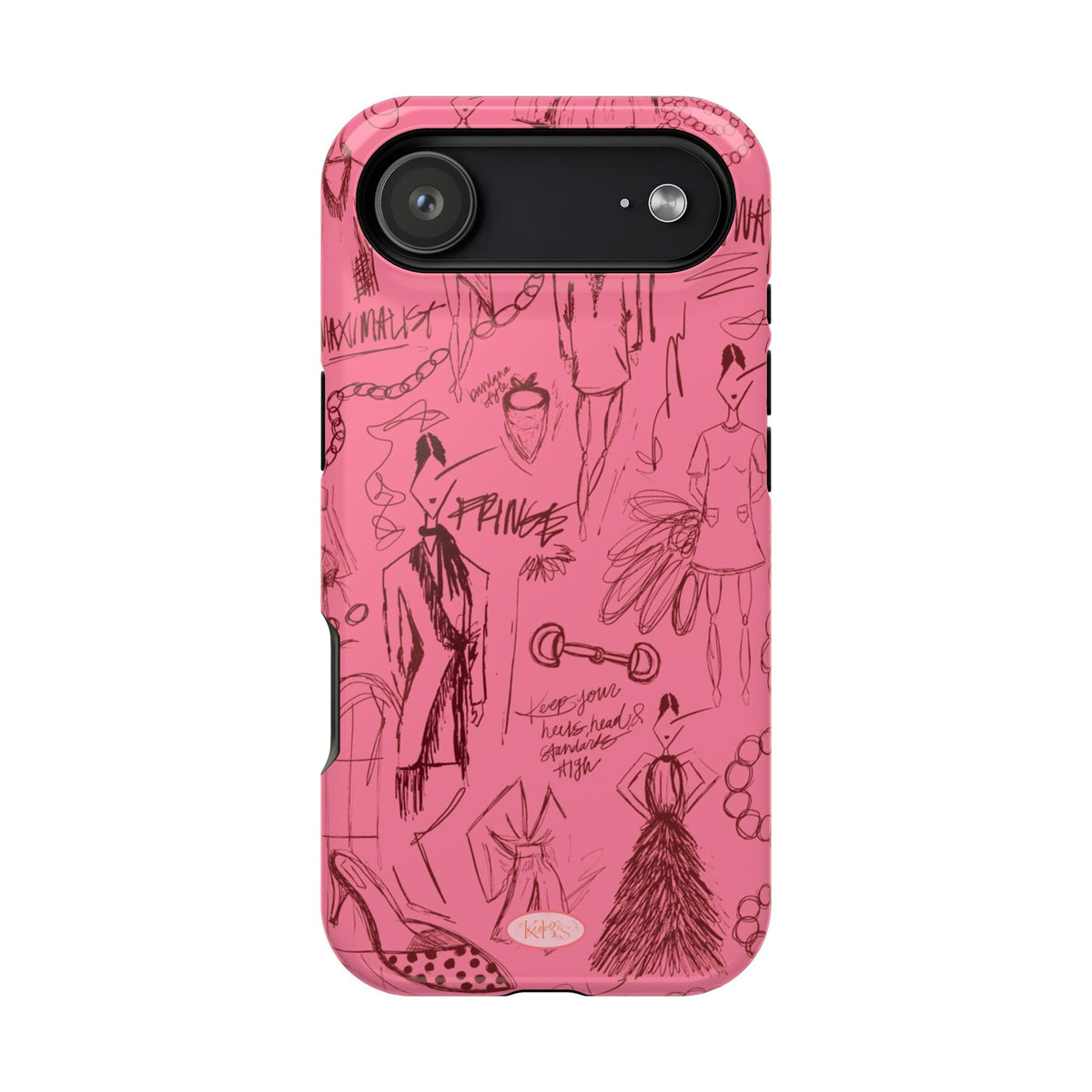 Fashion Sketch Mag Safe Case for iPhone - Maroon