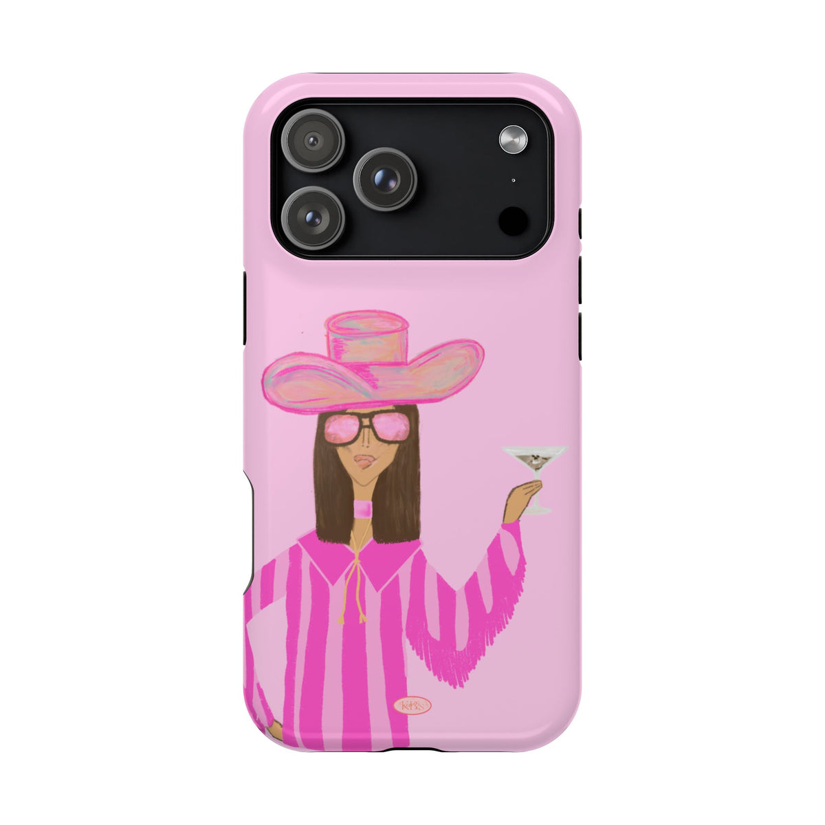 Cocktail Cowgirl Mag Safe Case for iPhone - Pink