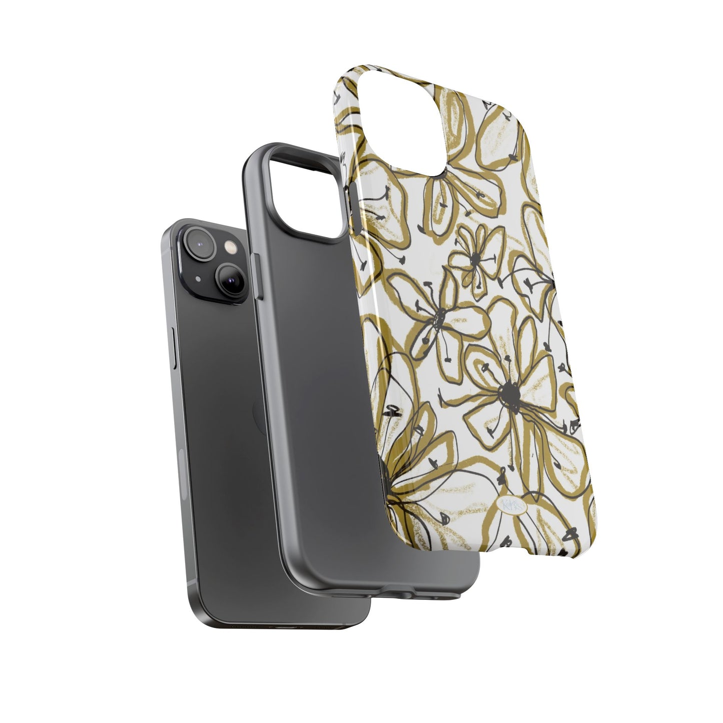 Floral Sketch Tough Case for iPhone