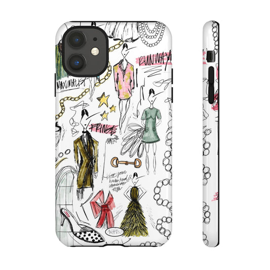 Fashion Sketch Tough Case for iPhone - Multi