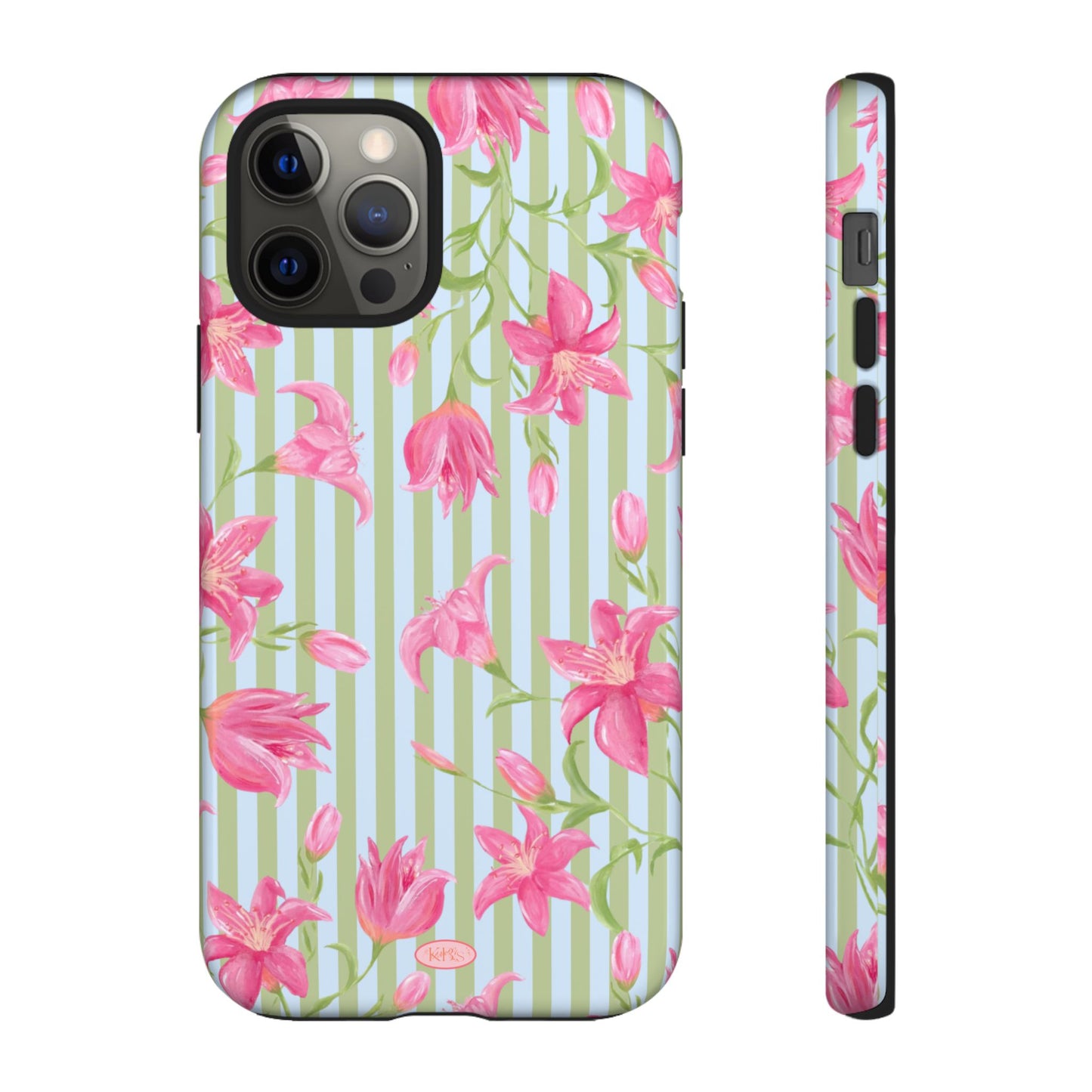 Azalea Stripe Tough Case for iPhone - Blue & Green