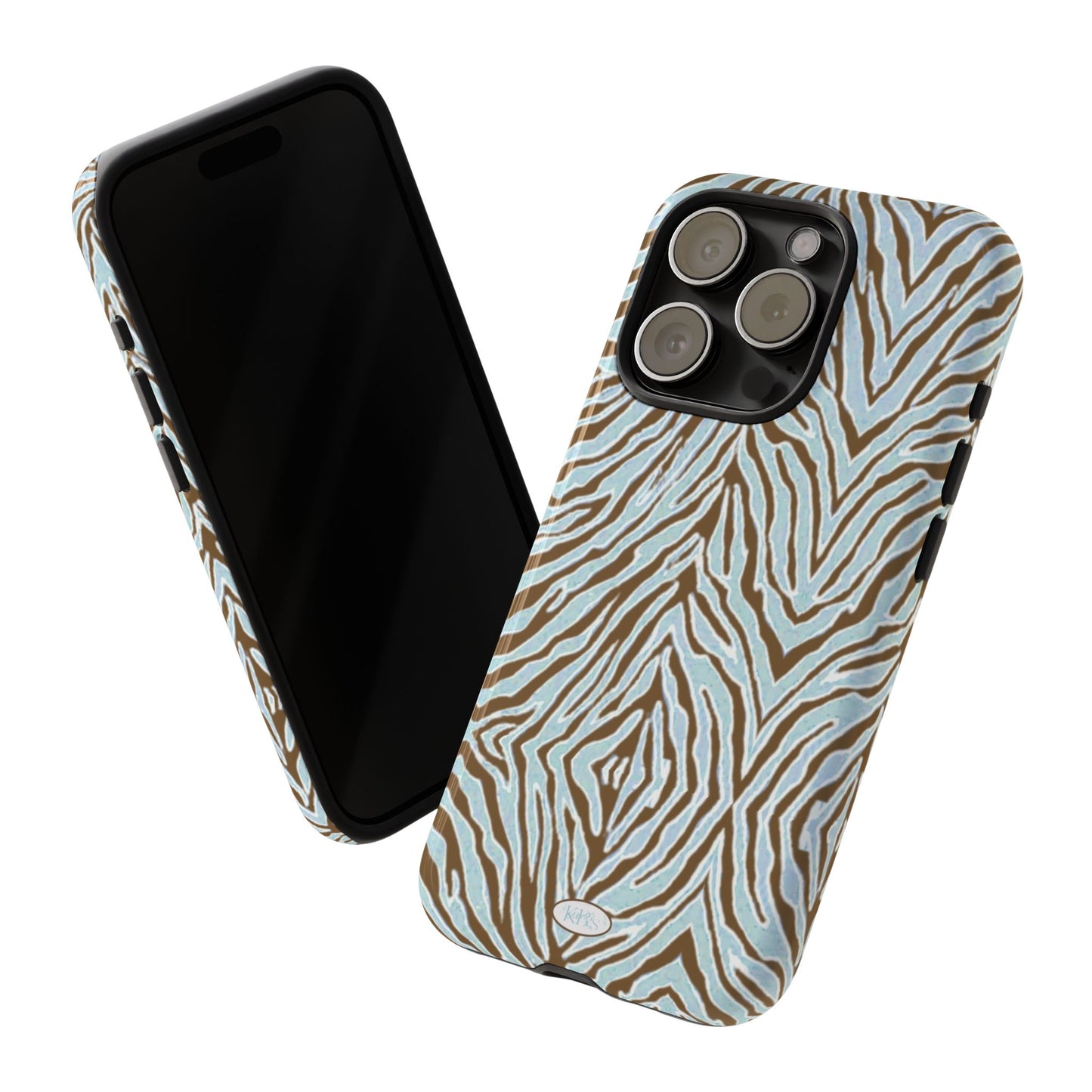 Zebra Bleu Tough Case for iPhone