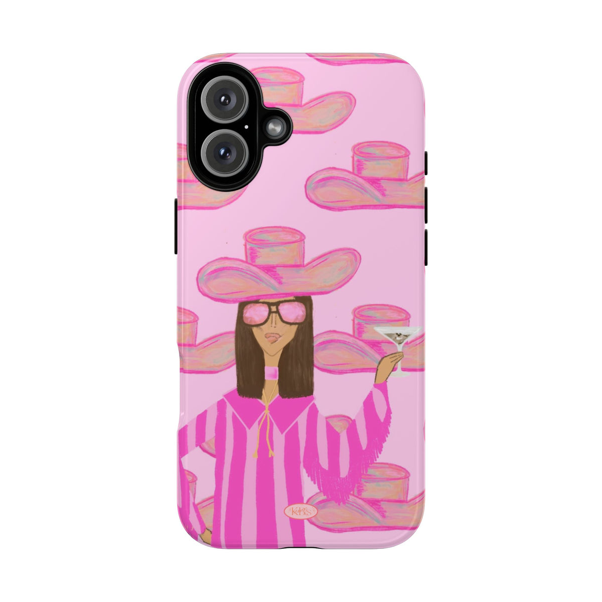Cocktail Cowgirl Tough Case for iPhone - Pink