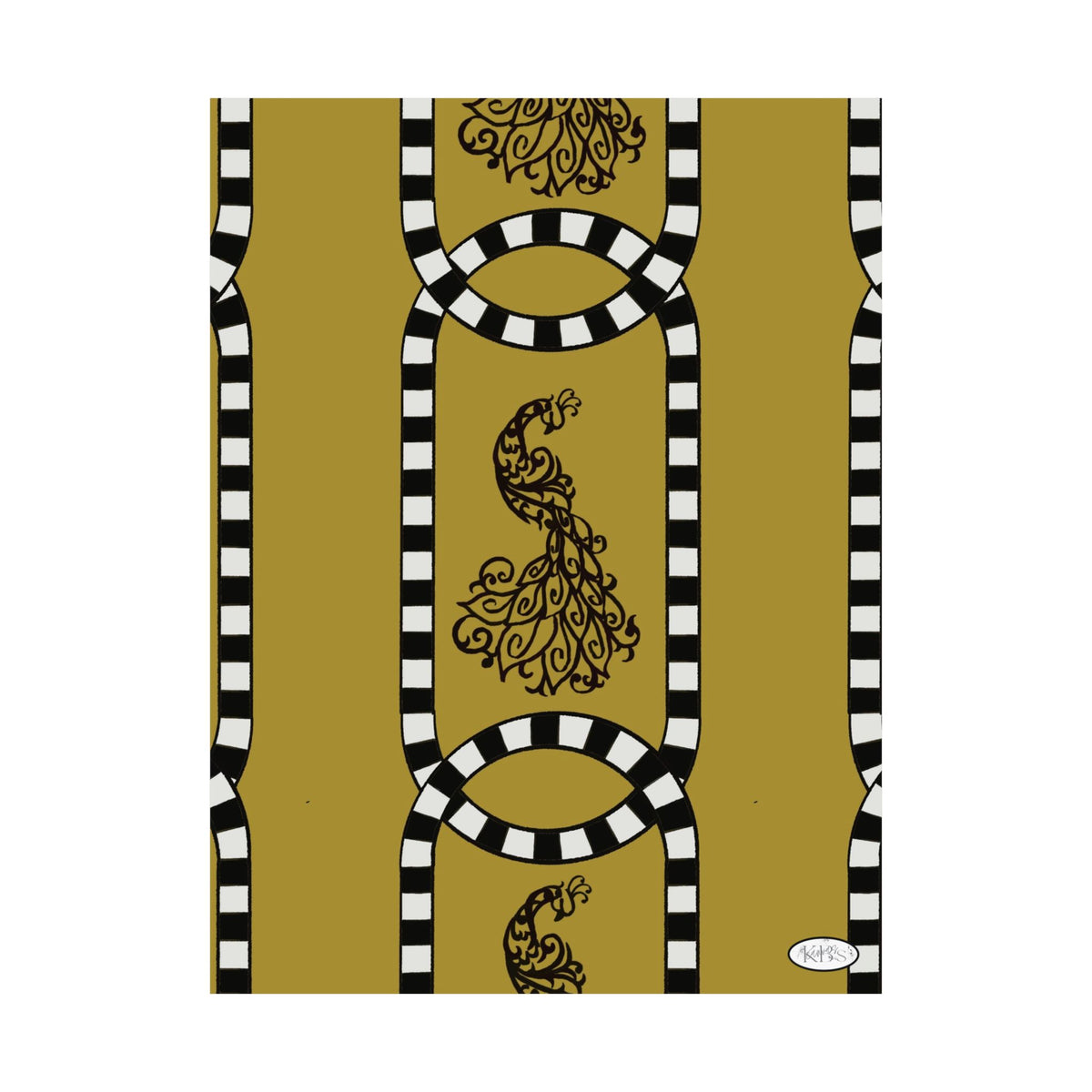 Feathered Stripe Wall Print