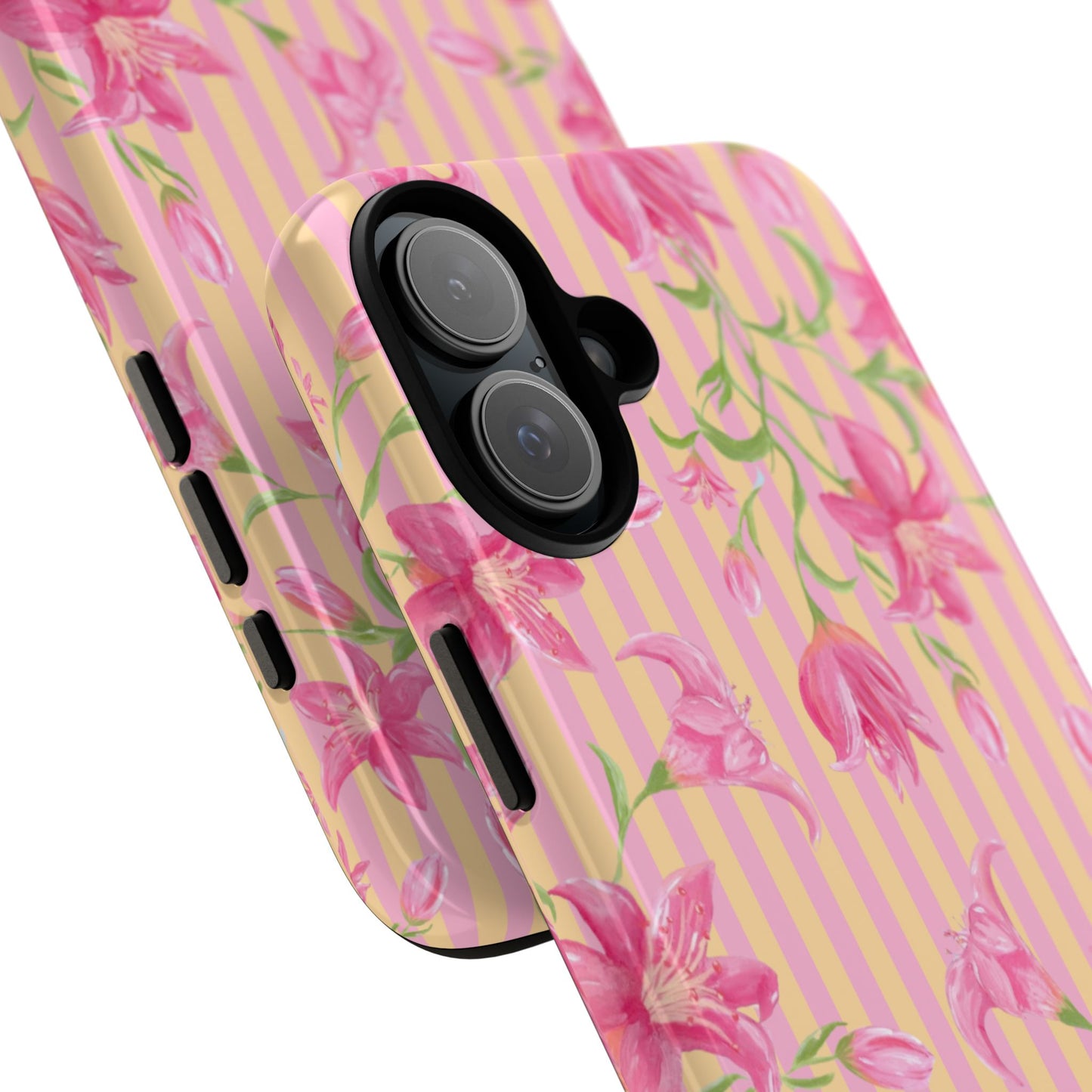 Azalea Stripe Tough Case for iPhone - Pink & Orange