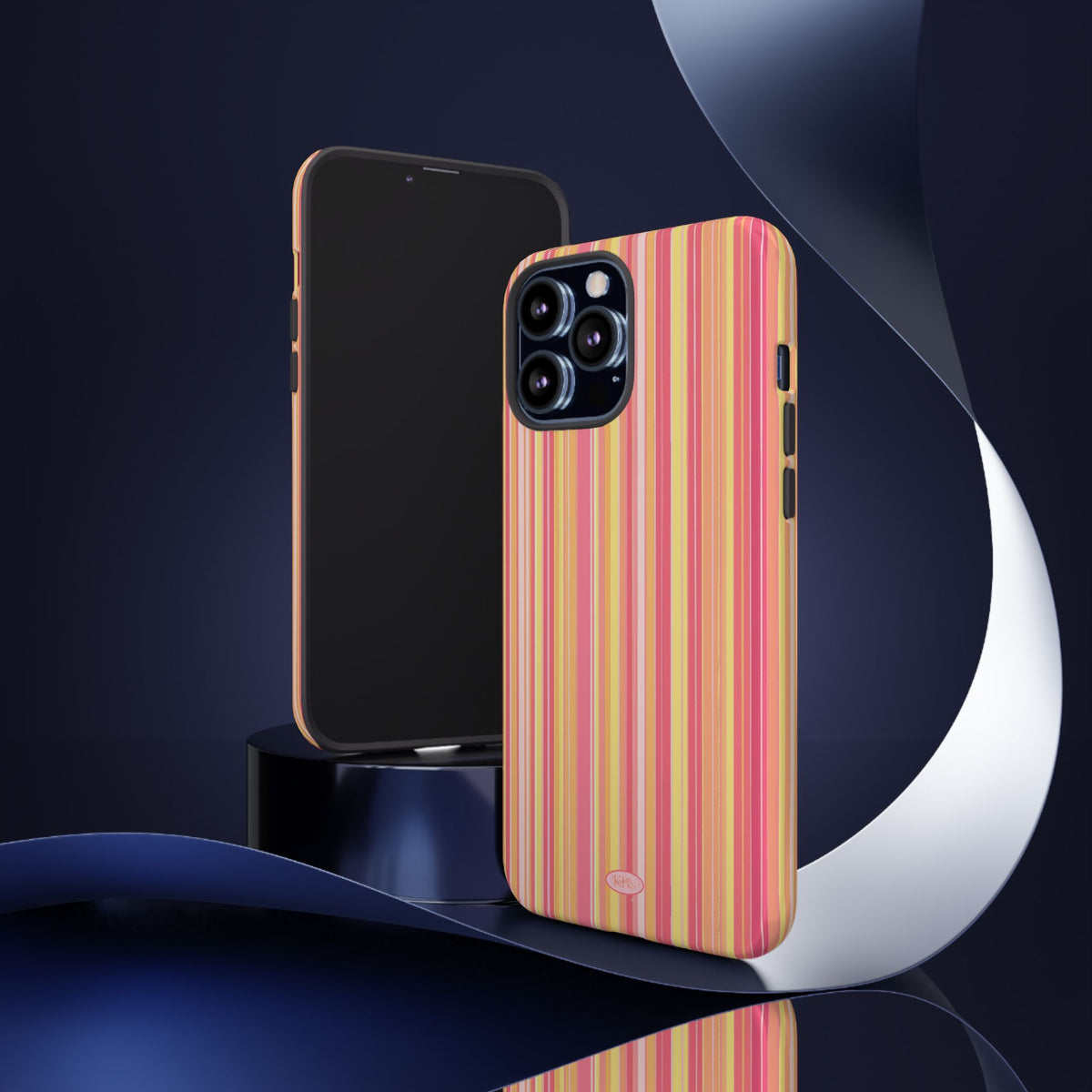 Pink Lemonade Stripe Tough Case for iPhone