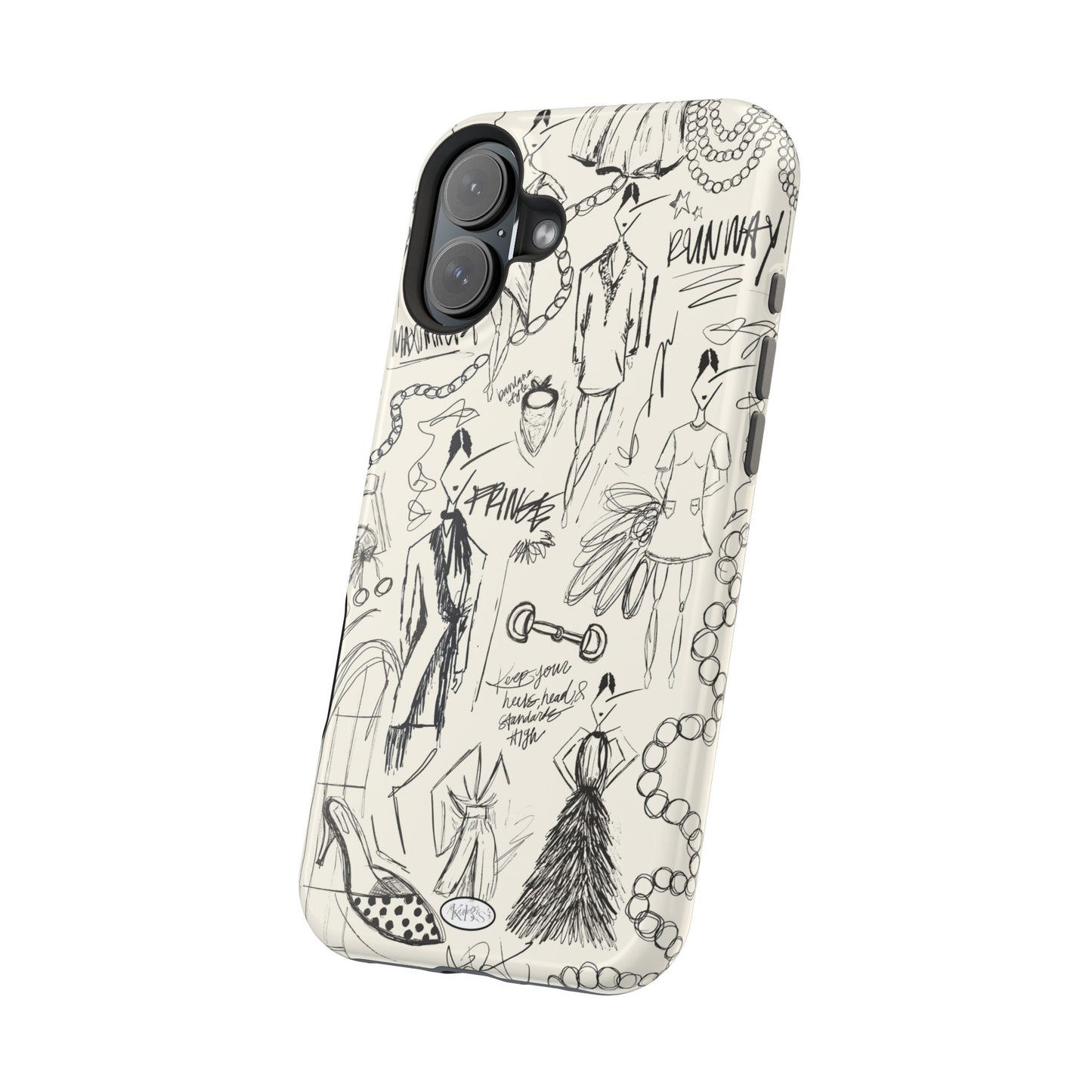 Fashion Sketch Mag Safe Case for iPhone - Black