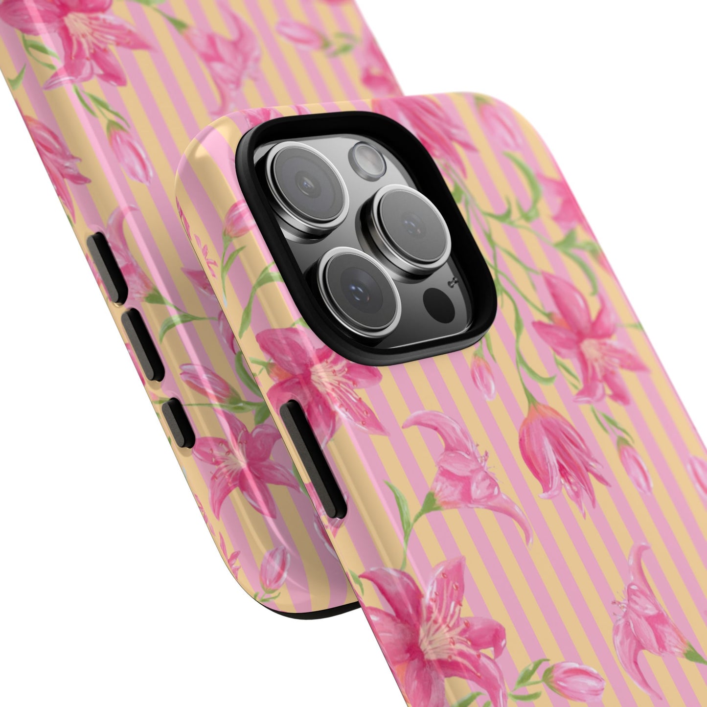 Azalea Stripe Tough Case for iPhone - Pink & Orange