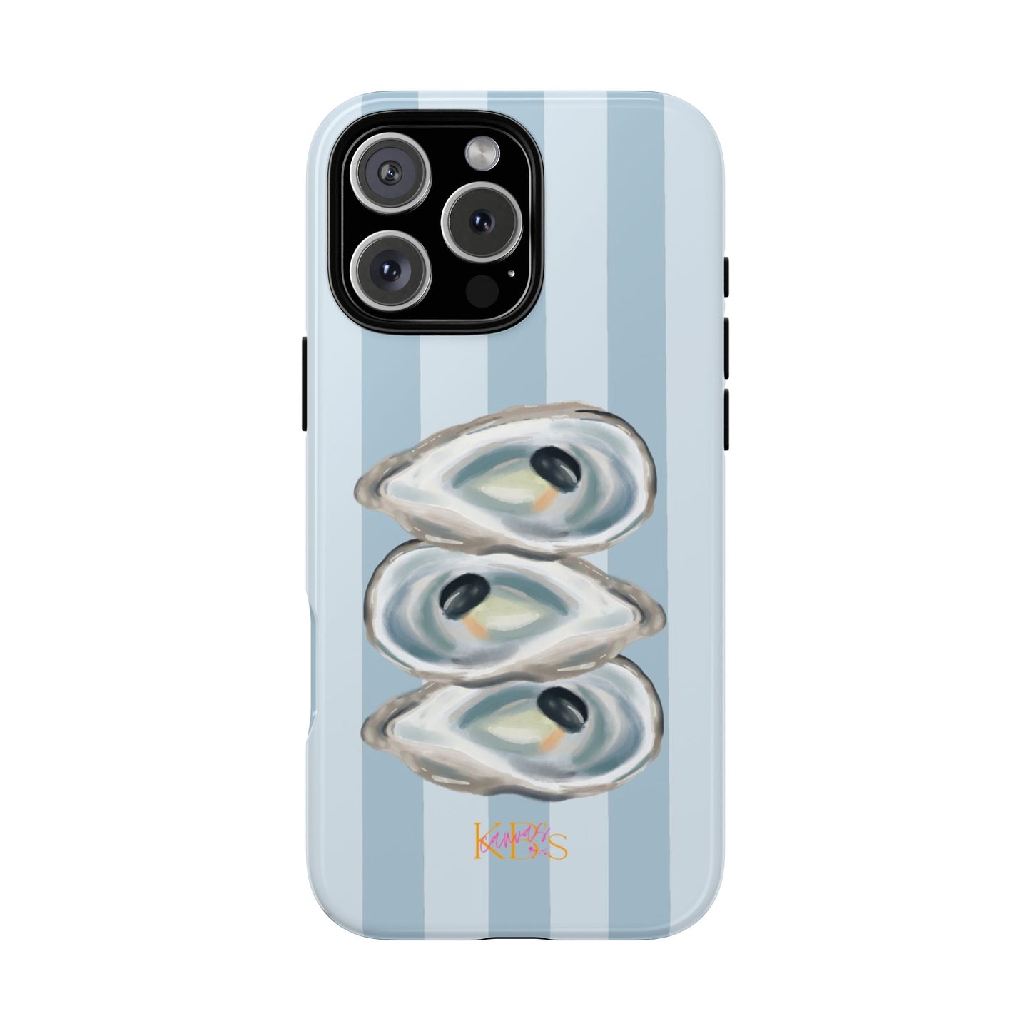 Striped Oyster Tough Case - Blue