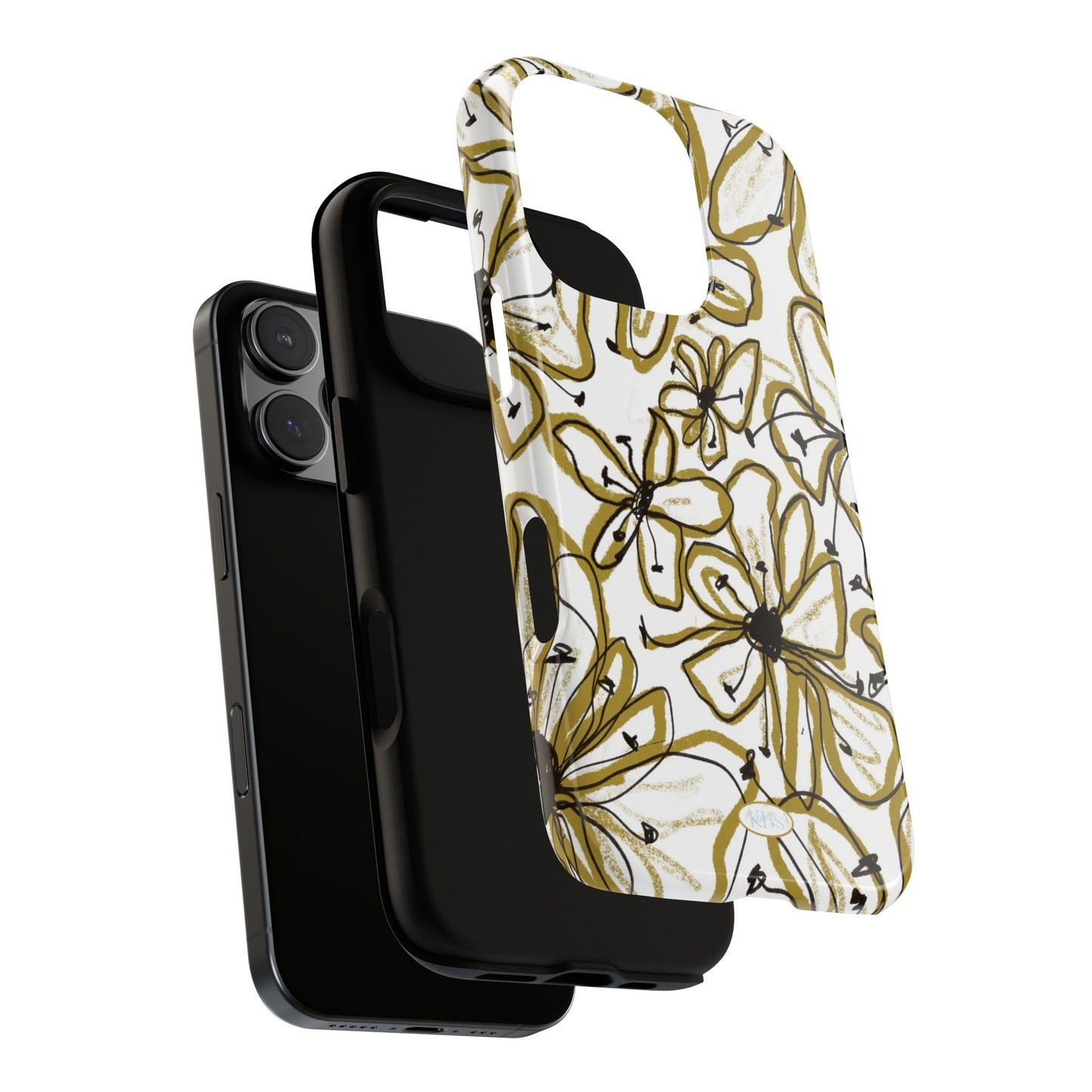 Floral Sketch Tough Case for iPhone