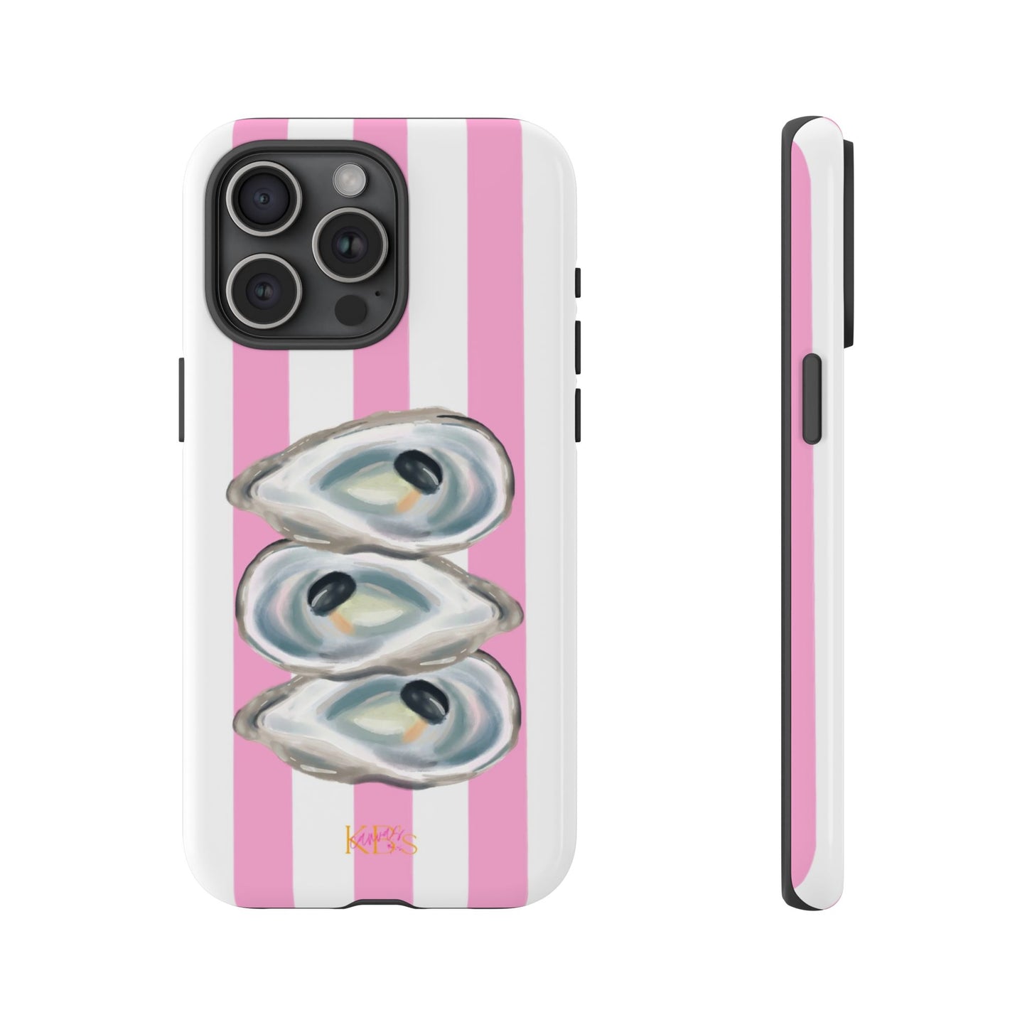 Striped Oyster Tough Case - Pink