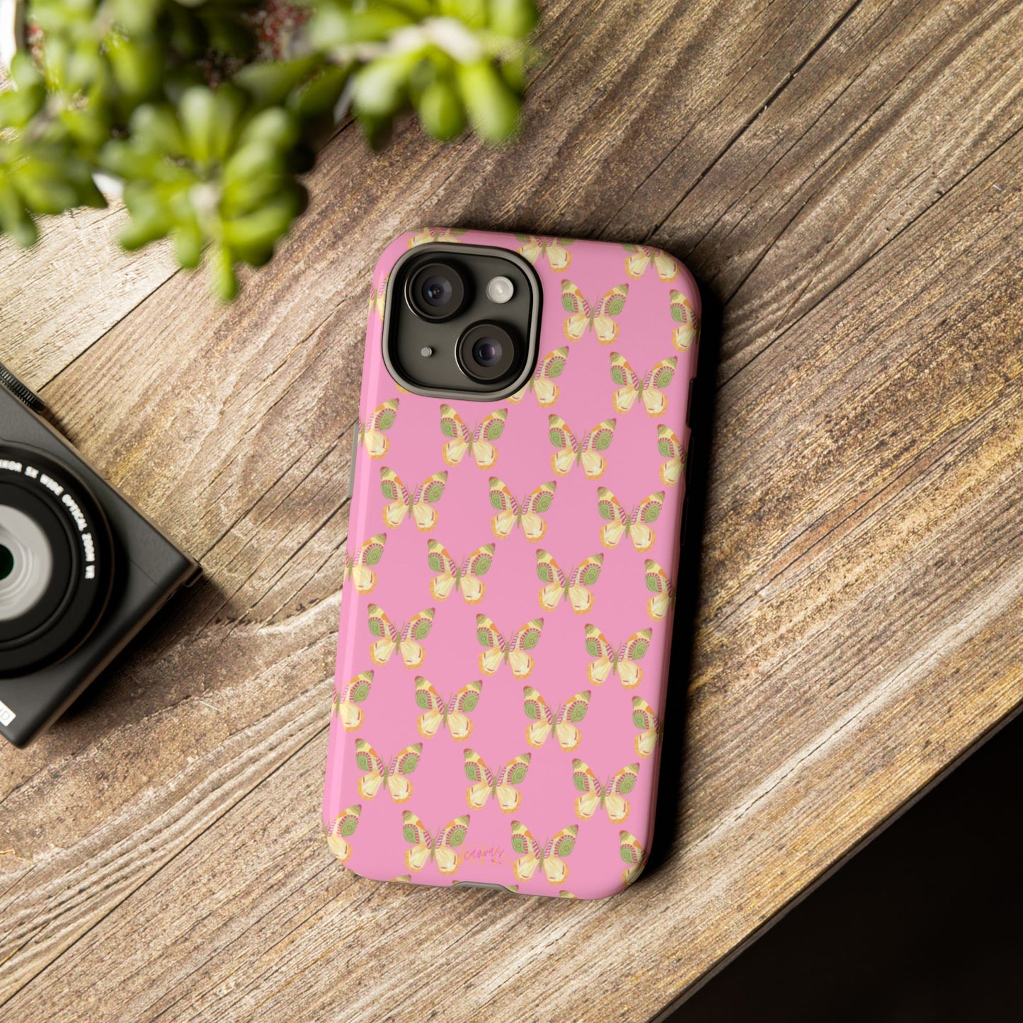 Flutter Pattern Tough Case - Pink