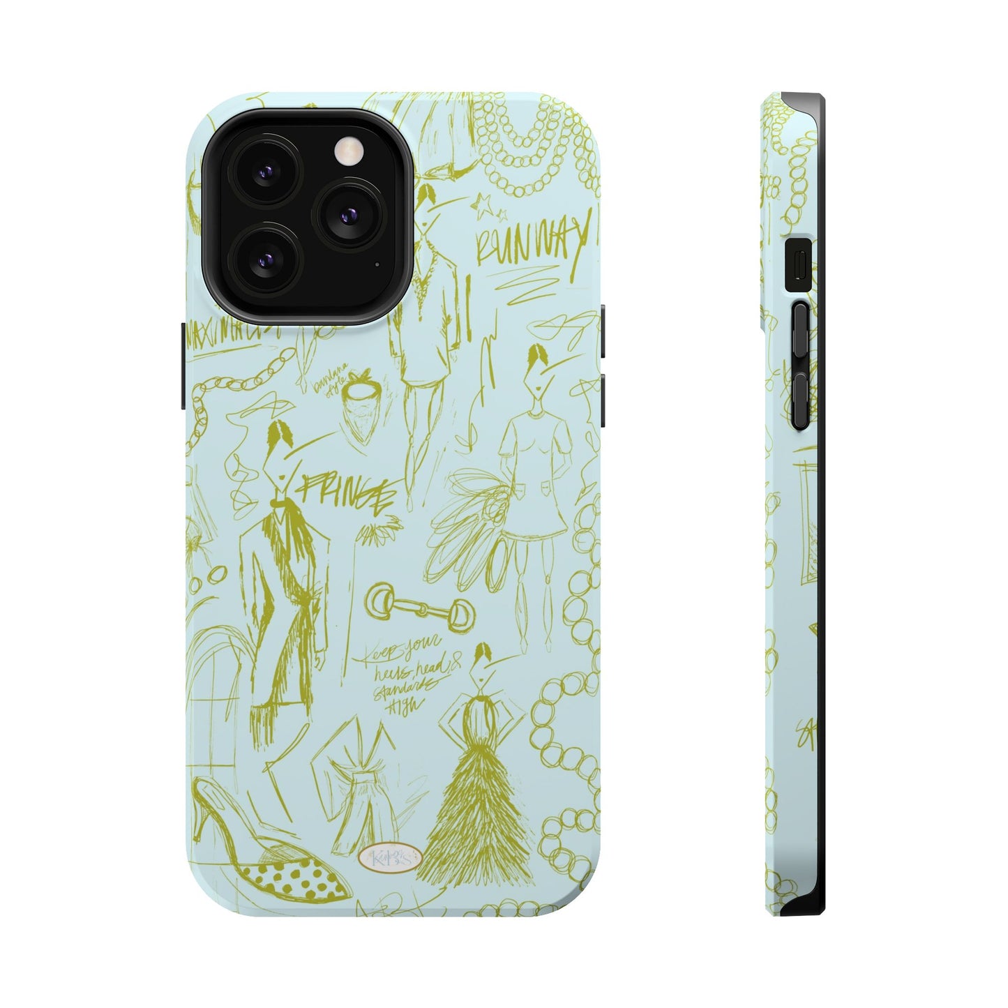 Fashion Sketch Mag Safe Case for iPhone - Blue