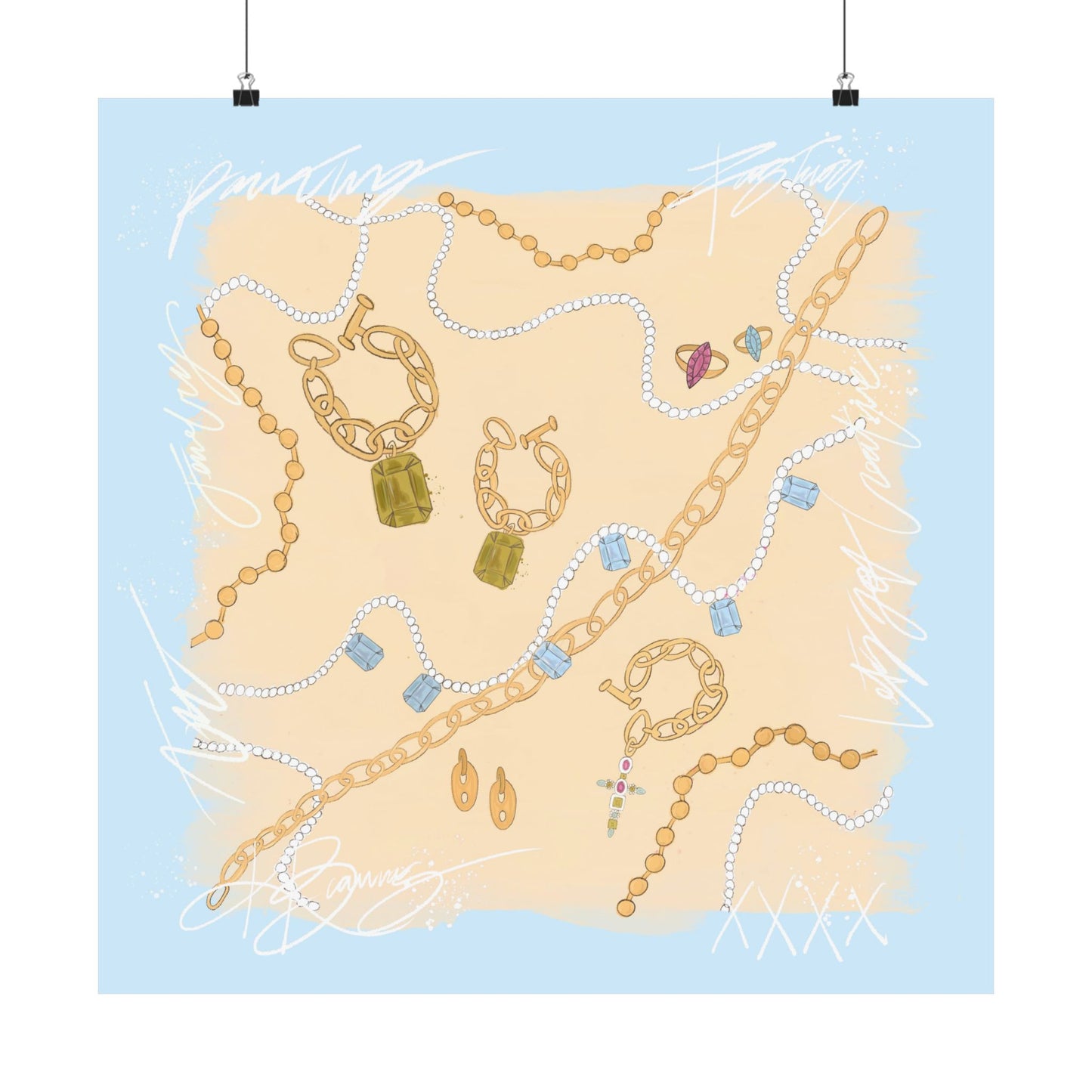 Le Jewel Scarf Photo Print