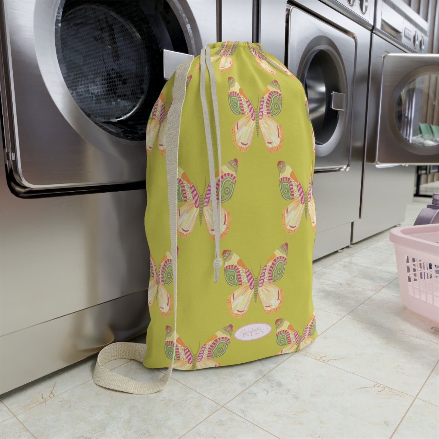 Flutter Pattern Laundry Bag - Green