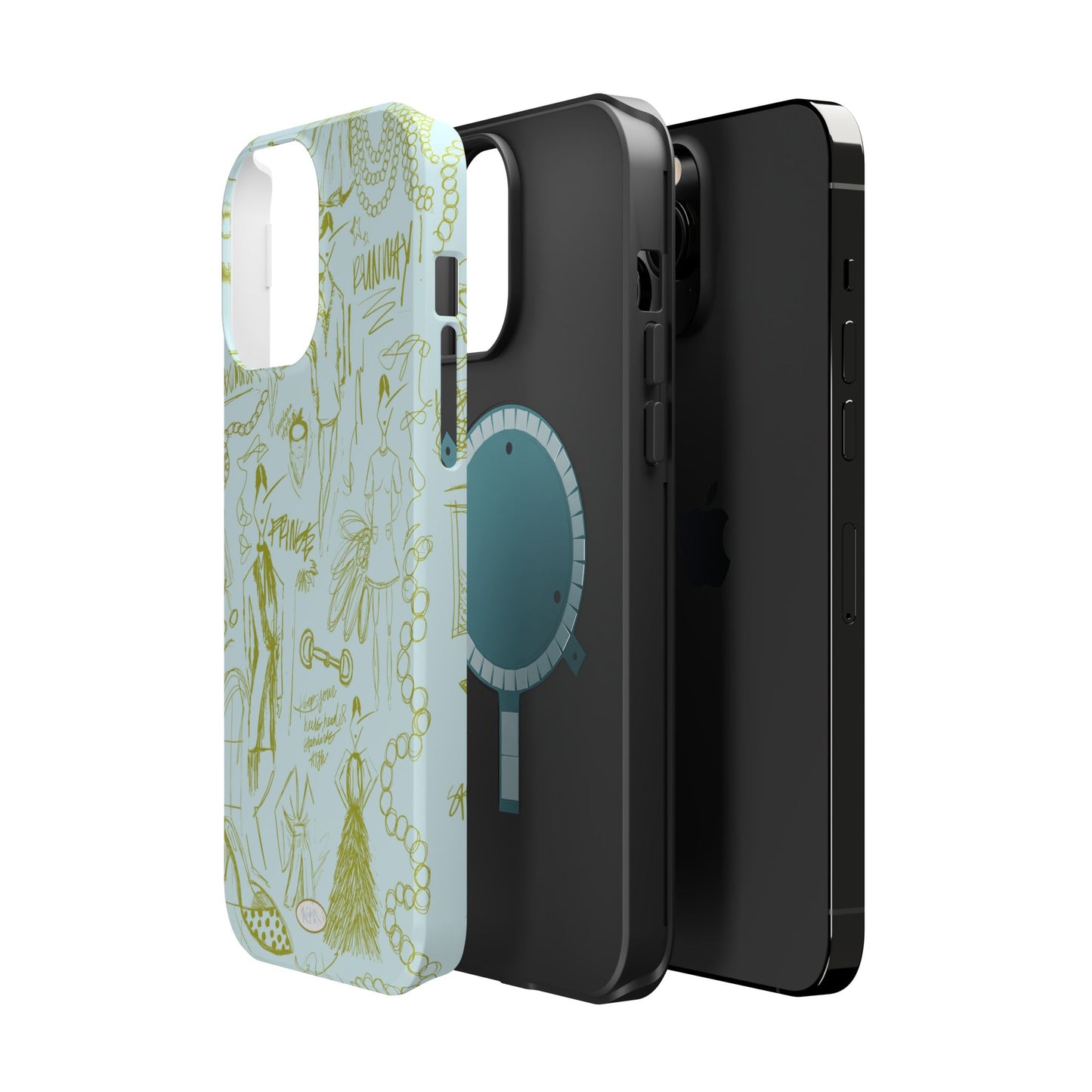 Fashion Sketch Mag Safe Case for iPhone - Blue