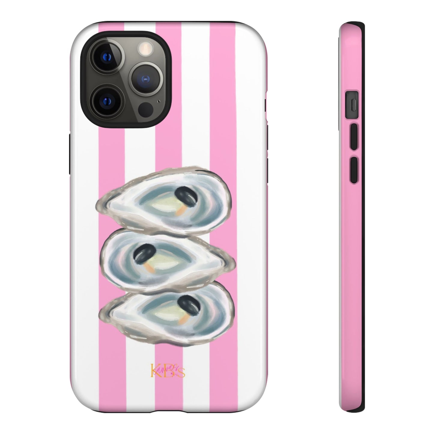 Striped Oyster Tough Case - Pink