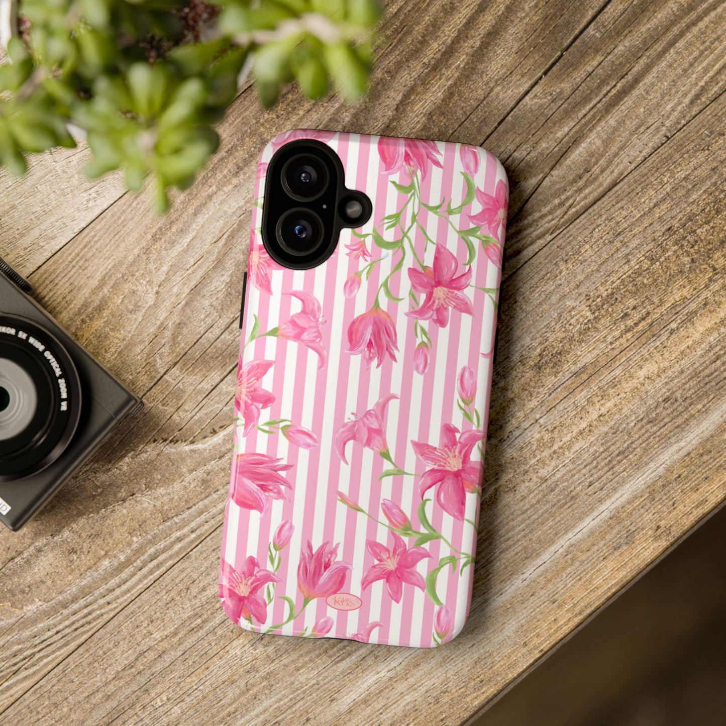 Azalea Stripe Tough Case for iPhone - Pink
