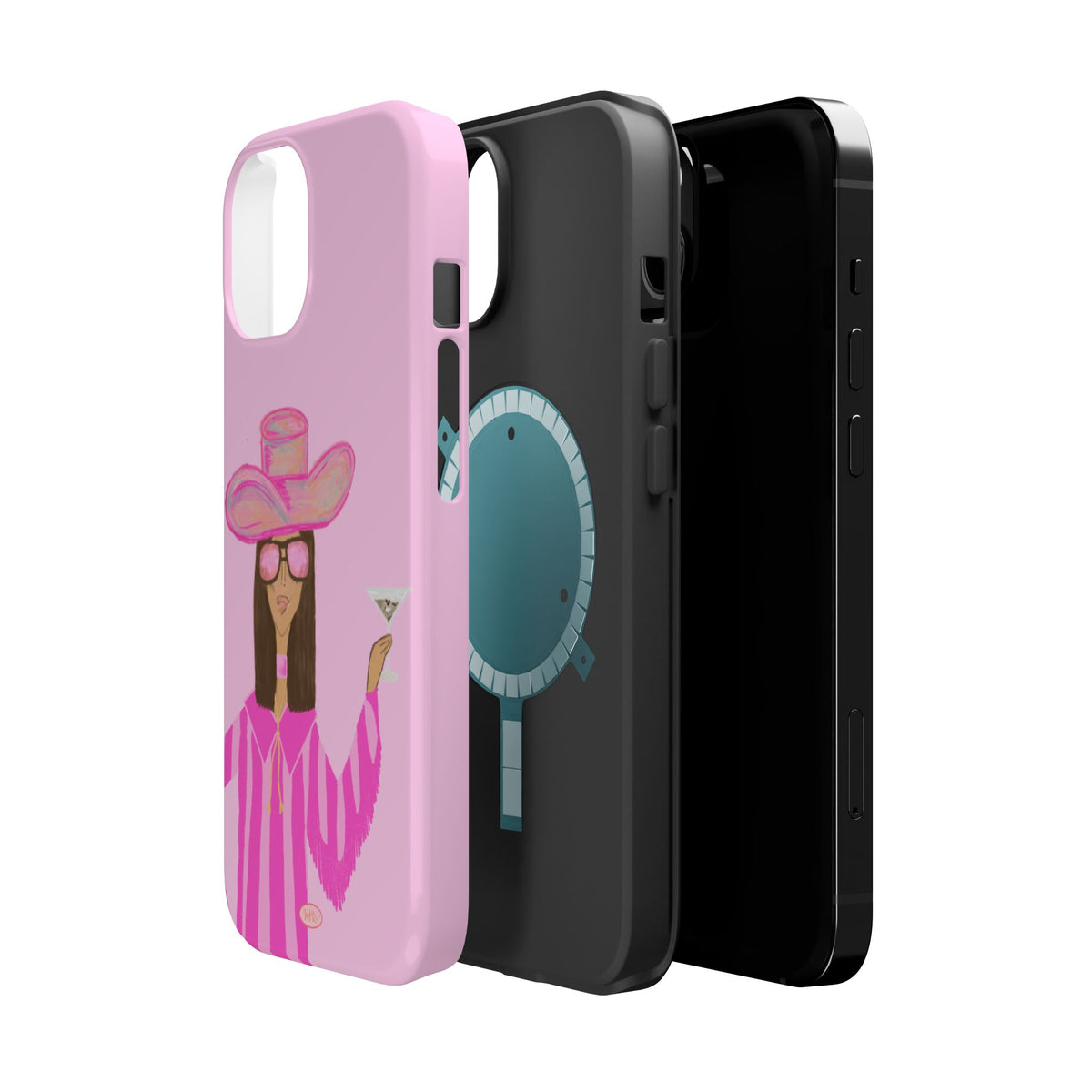 Cocktail Cowgirl Mag Safe Case for iPhone - Pink