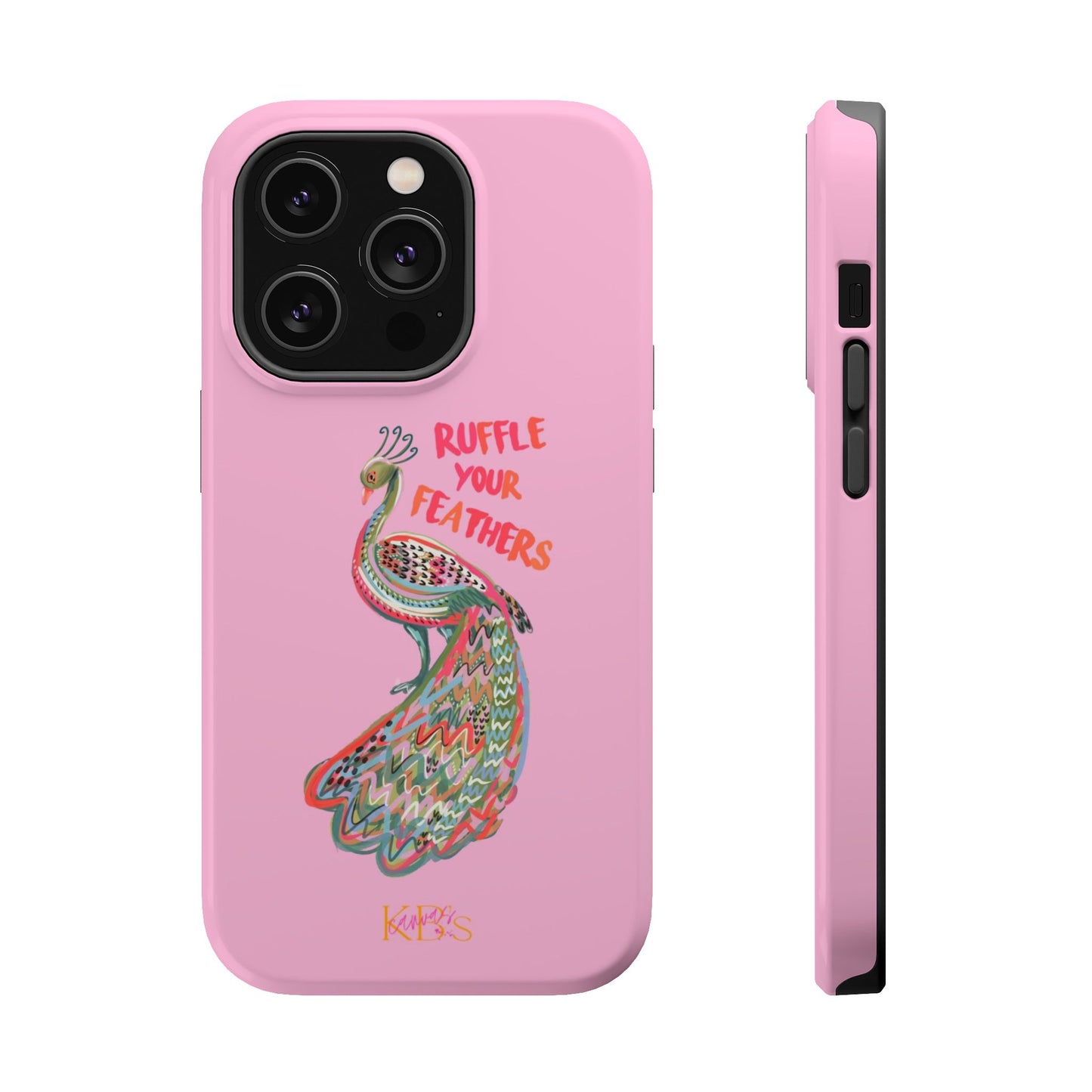 Ruffle Your Feathers Mag Safe Case - Pink