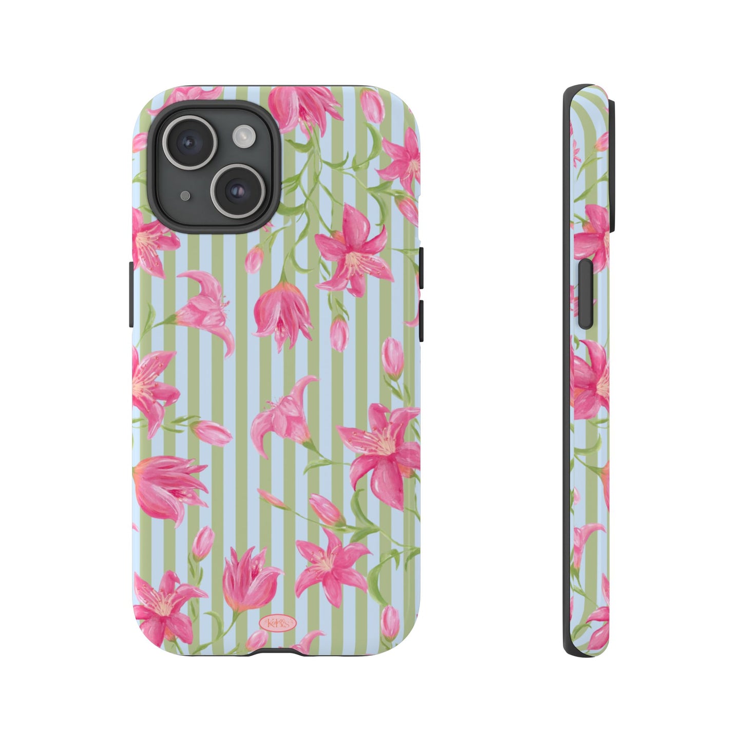 Azalea Stripe Tough Case for iPhone - Blue & Green
