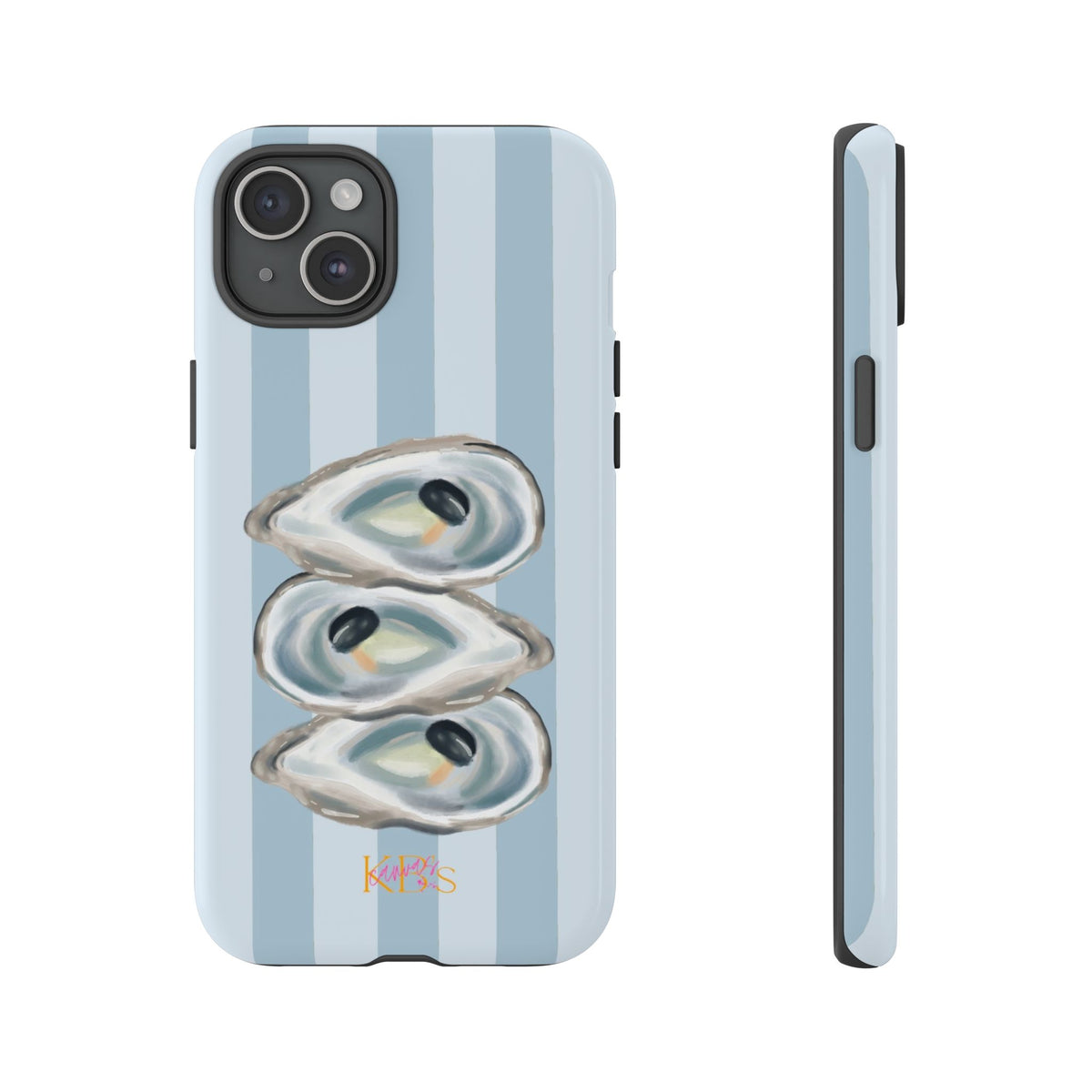 Striped Oyster Tough Case - Blue