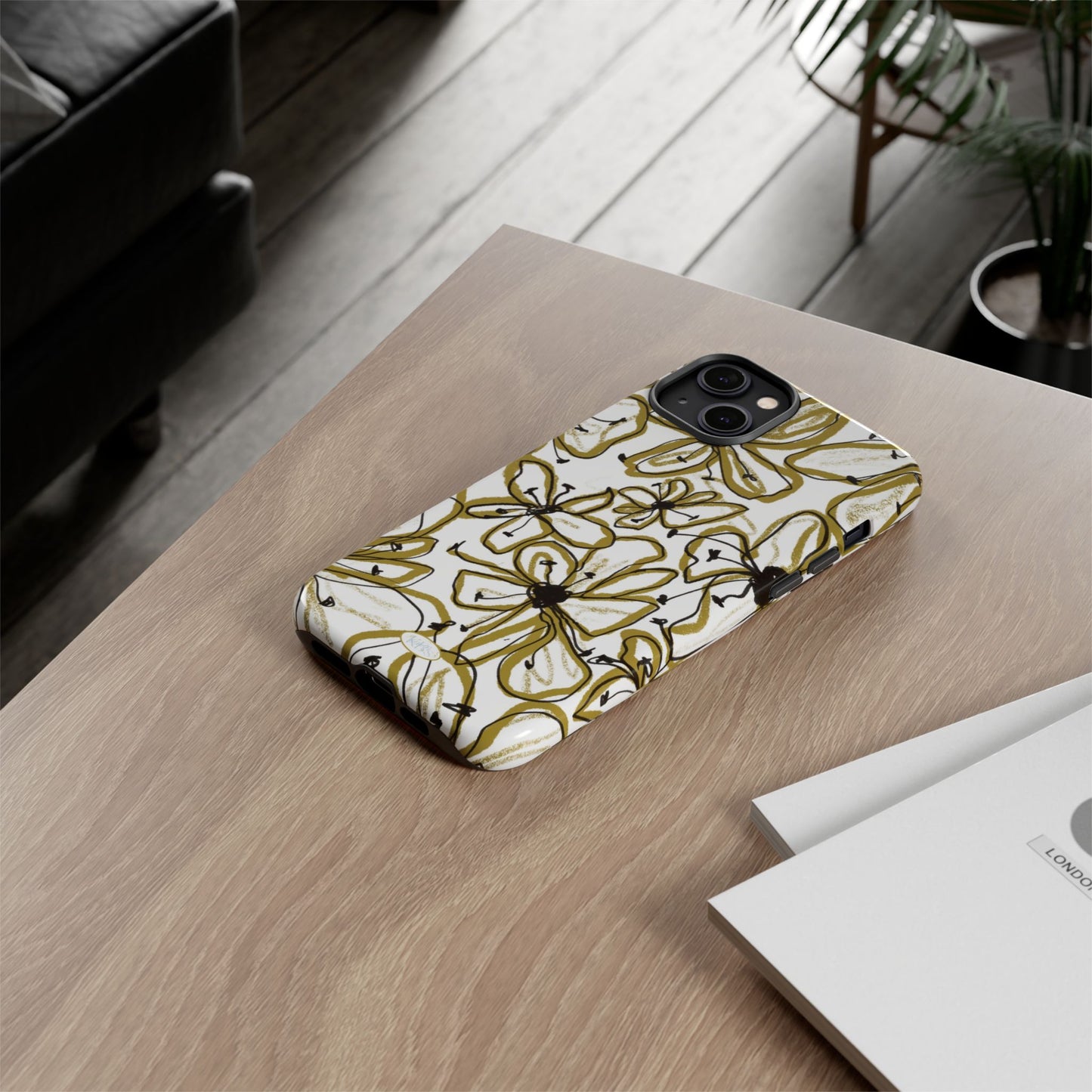 Floral Sketch Tough Case for iPhone