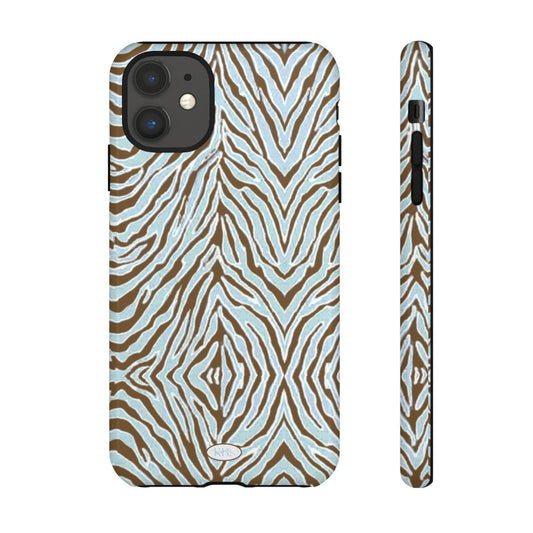 Zebra Bleu Tough Case for iPhone