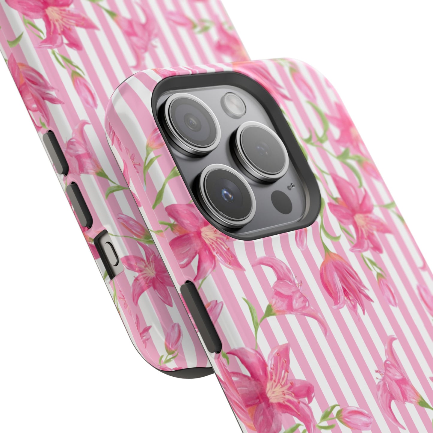 Azalea Stripe Mag Safe Case for iPhone - Pink