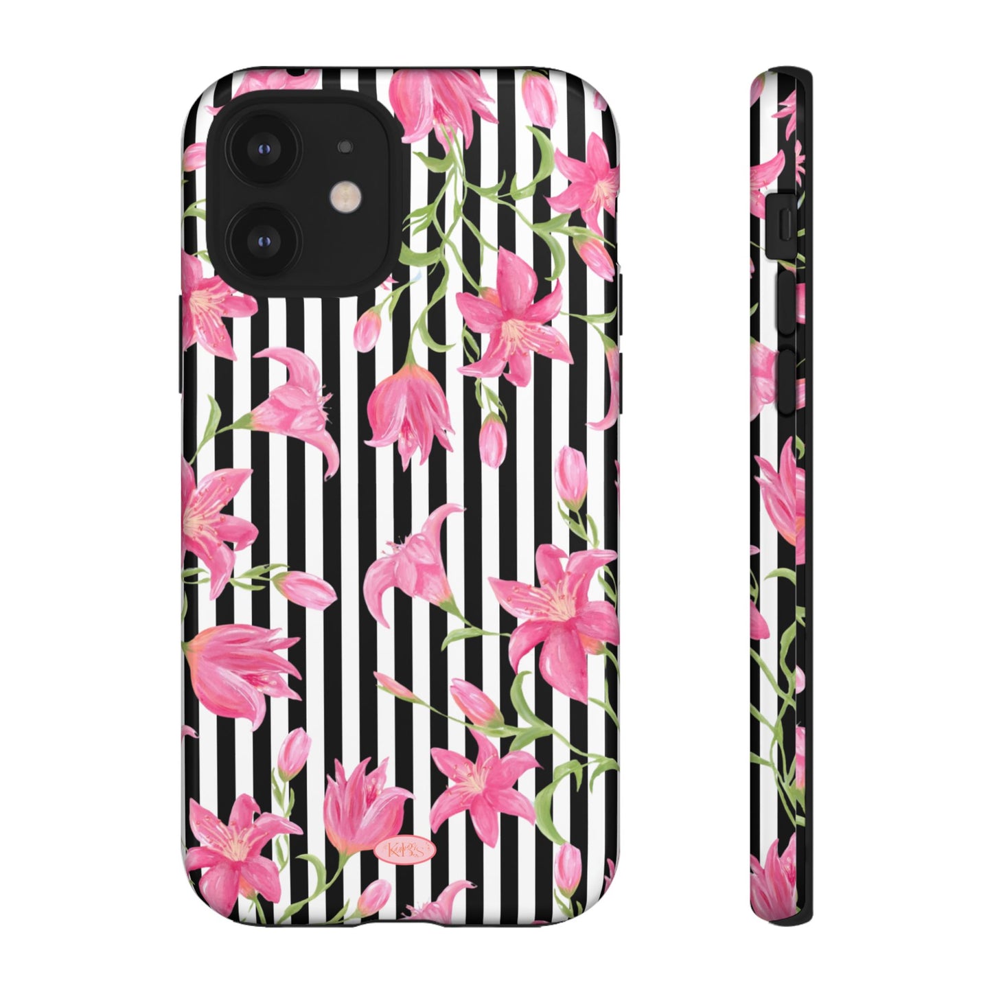 Azalea Stripe Tough Case for iPhone - Black