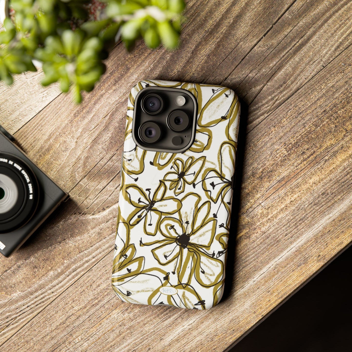 Floral Sketch Tough Case for iPhone