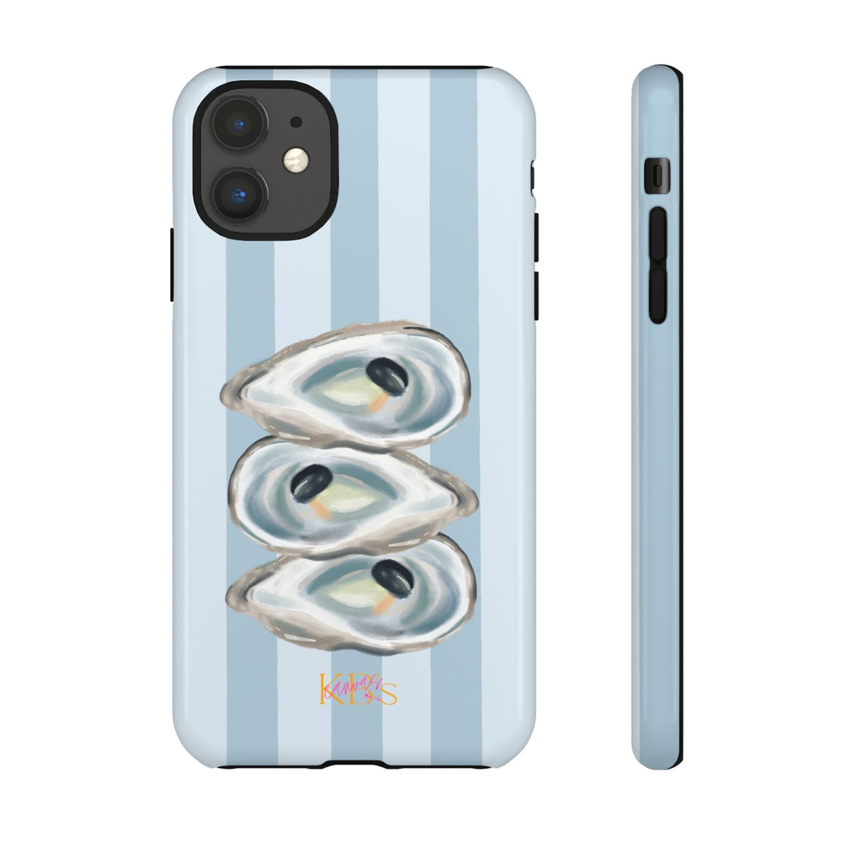 Striped Oyster Tough Case - Blue