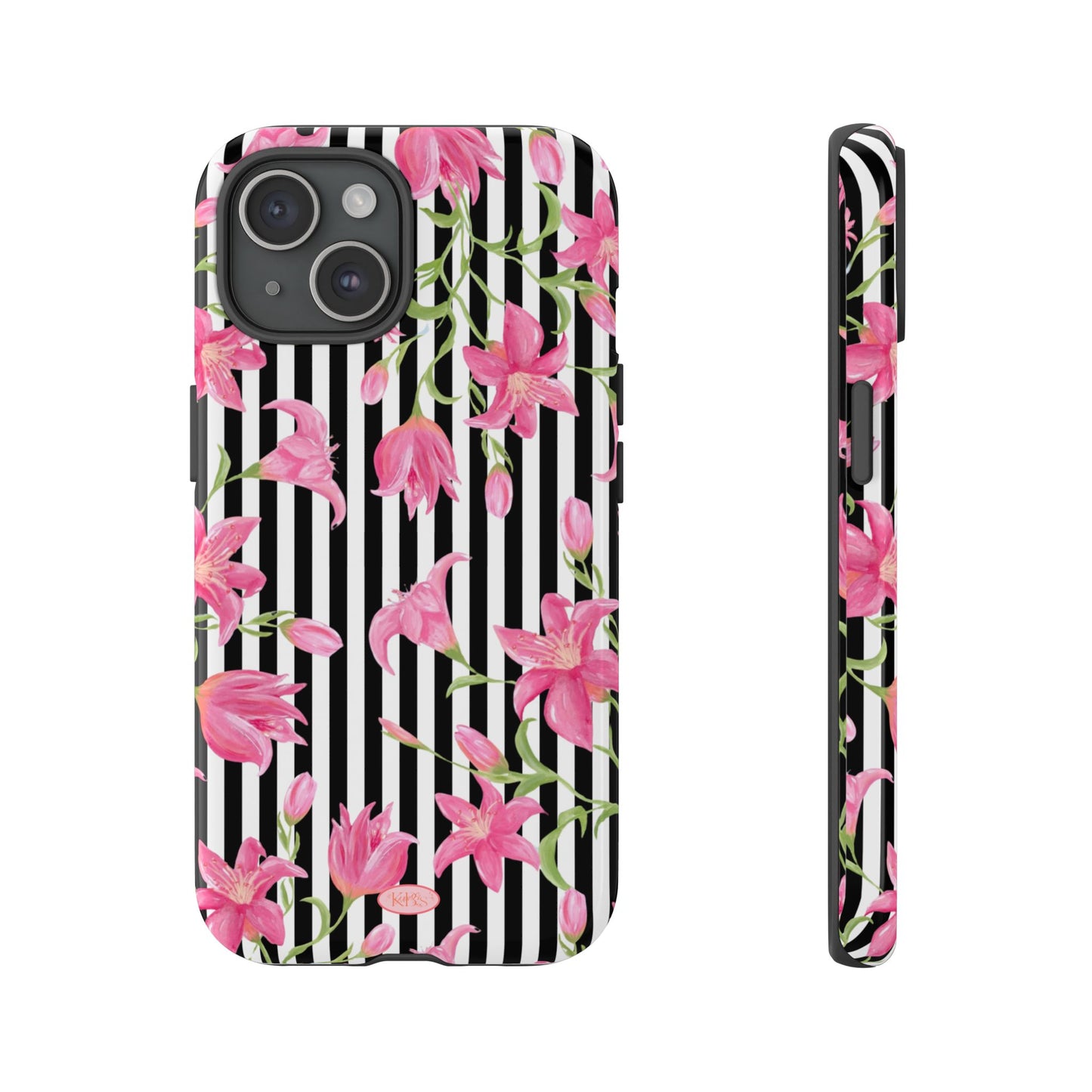 Azalea Stripe Tough Case for iPhone - Black