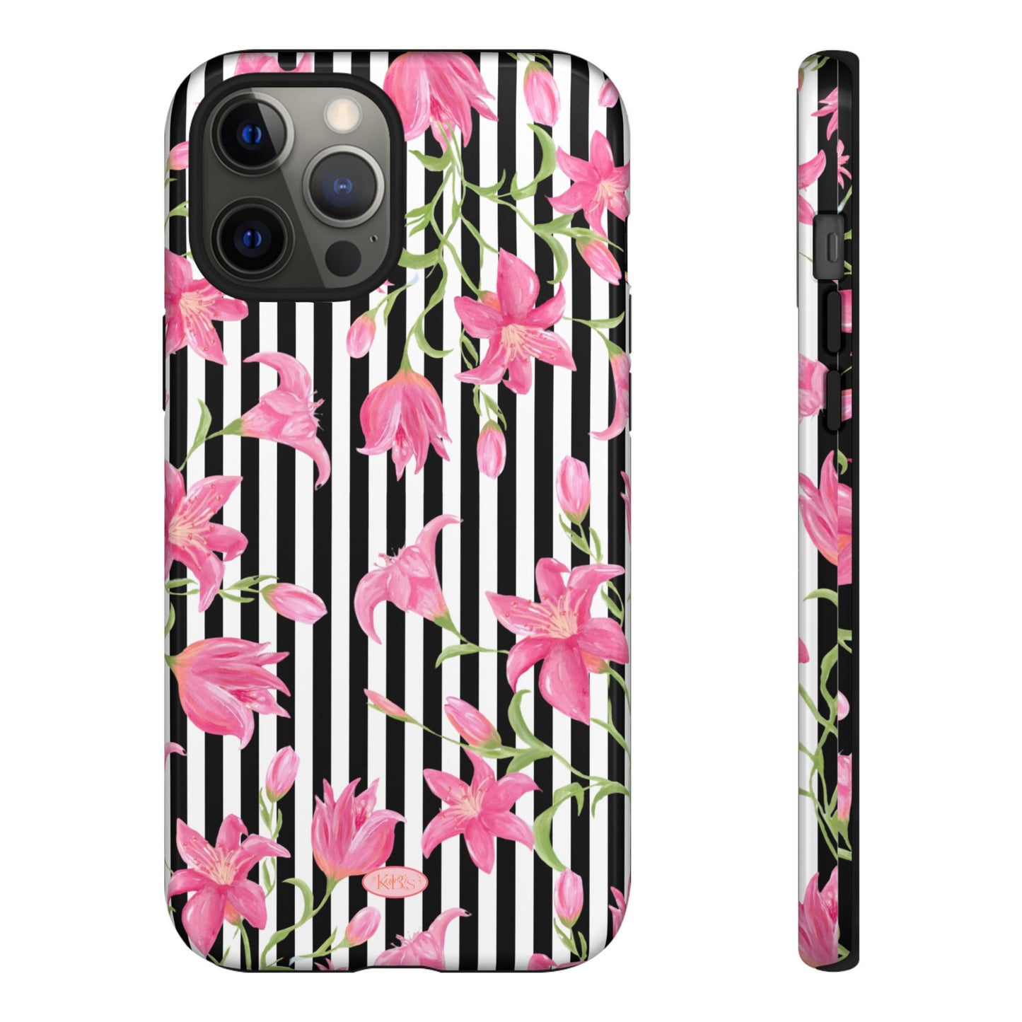 Azalea Stripe Tough Case for iPhone - Black