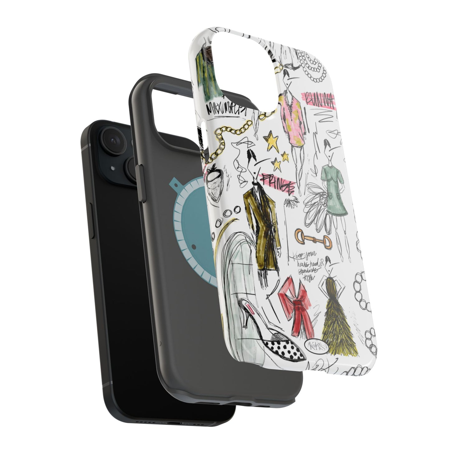 Fashion Sketch Mag Safe Case for iPhone - Multi