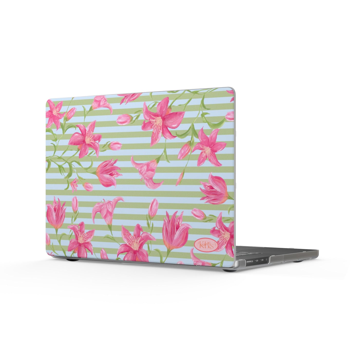 Azalea Stripe MacBook Case - Green & Blue