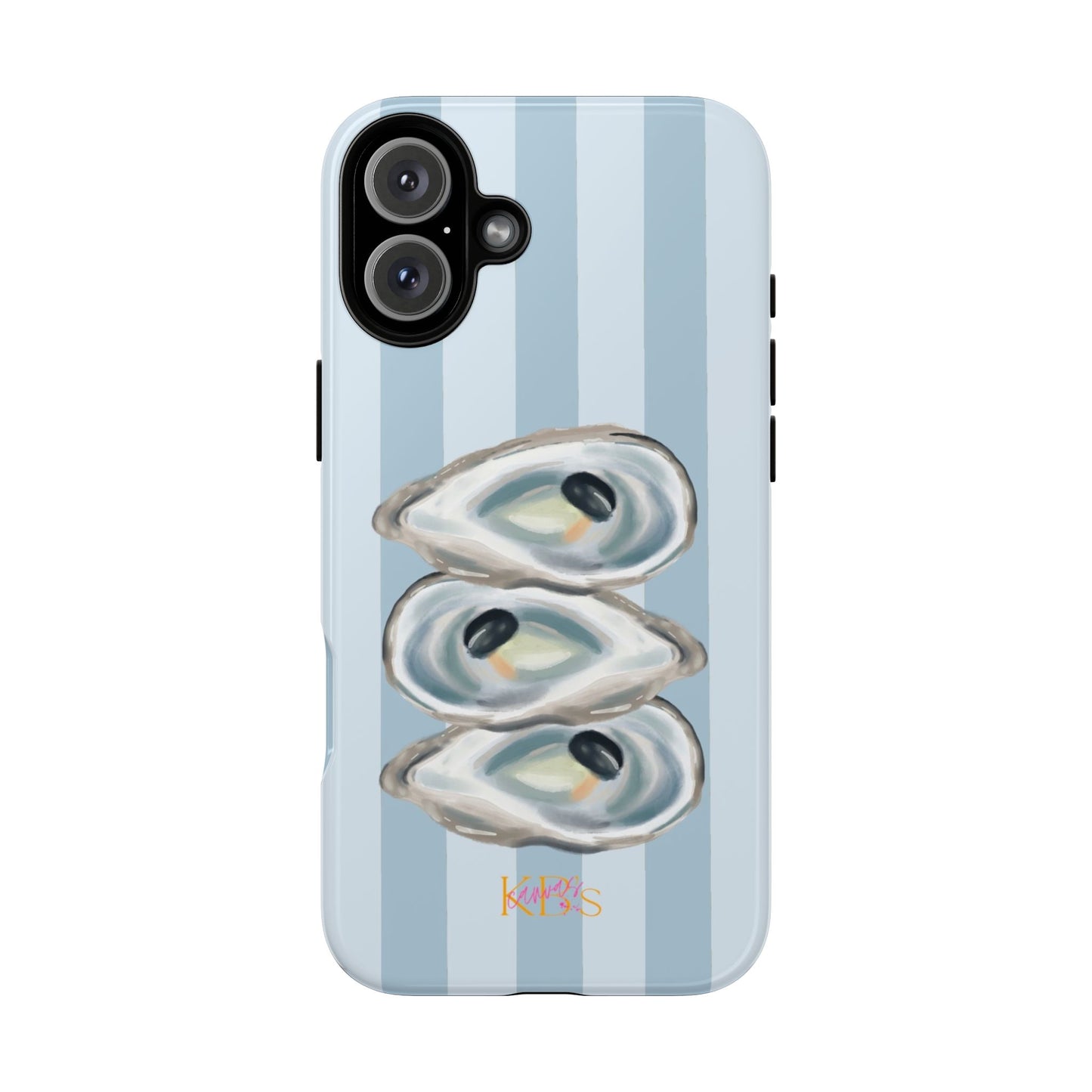 Striped Oyster Tough Case - Blue